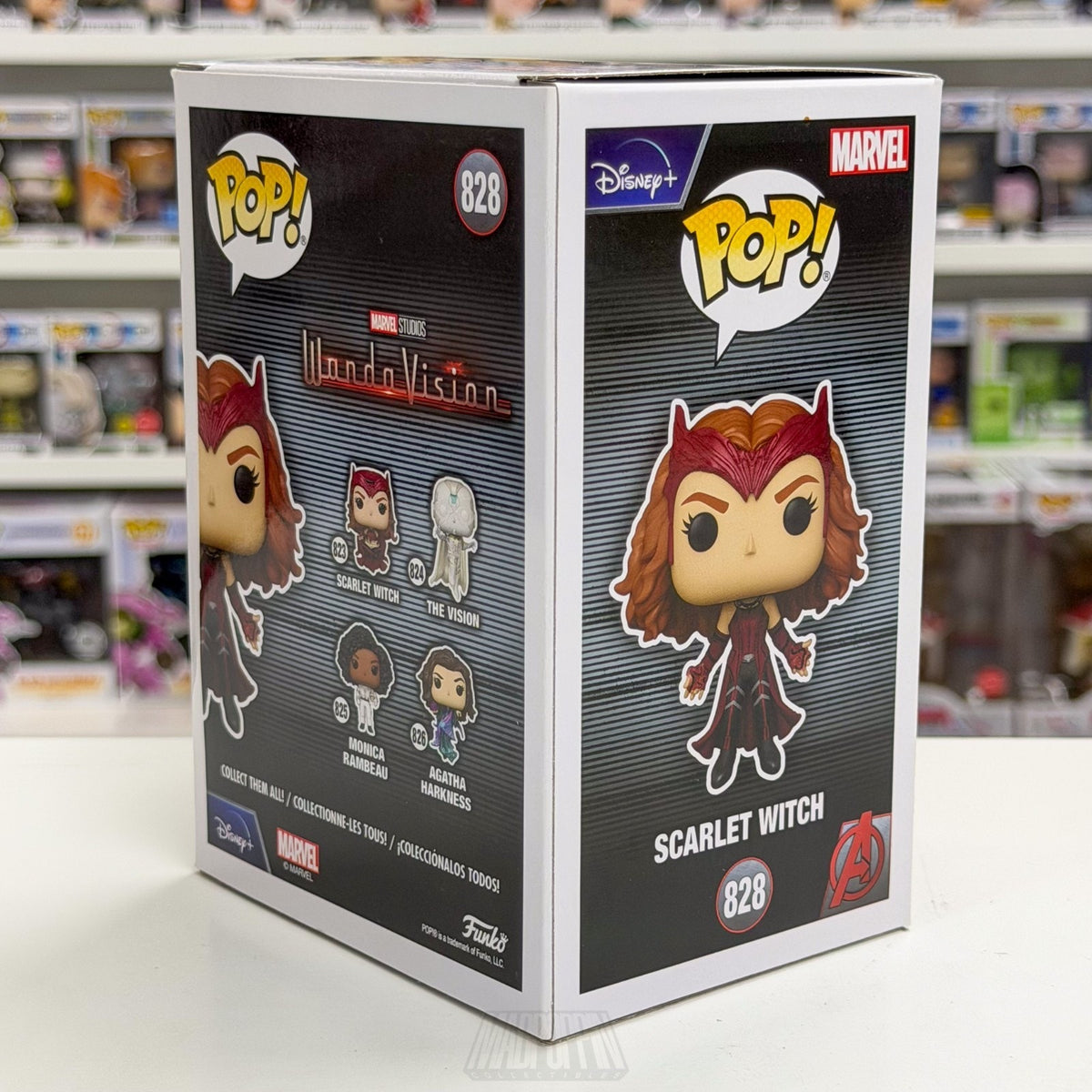 Funko Pop Marvel WandaVision Scarlet Witch Levitating Hot Topic 828 Vinyl Figure
