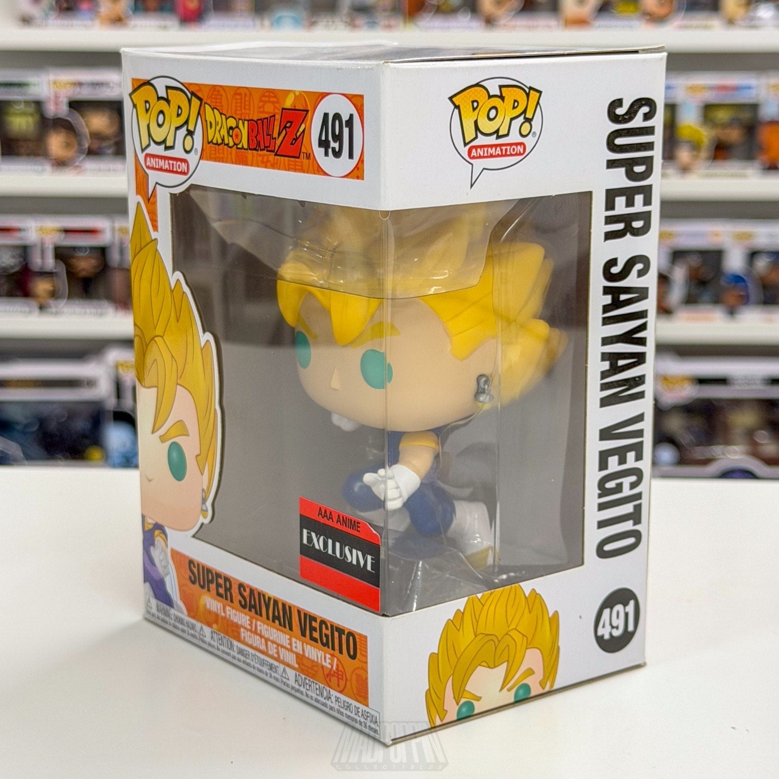 Funko Pop Anime Dragon Ball Z Super Saiyan Vegito AAA Exclusive 491 Vinyl Figure