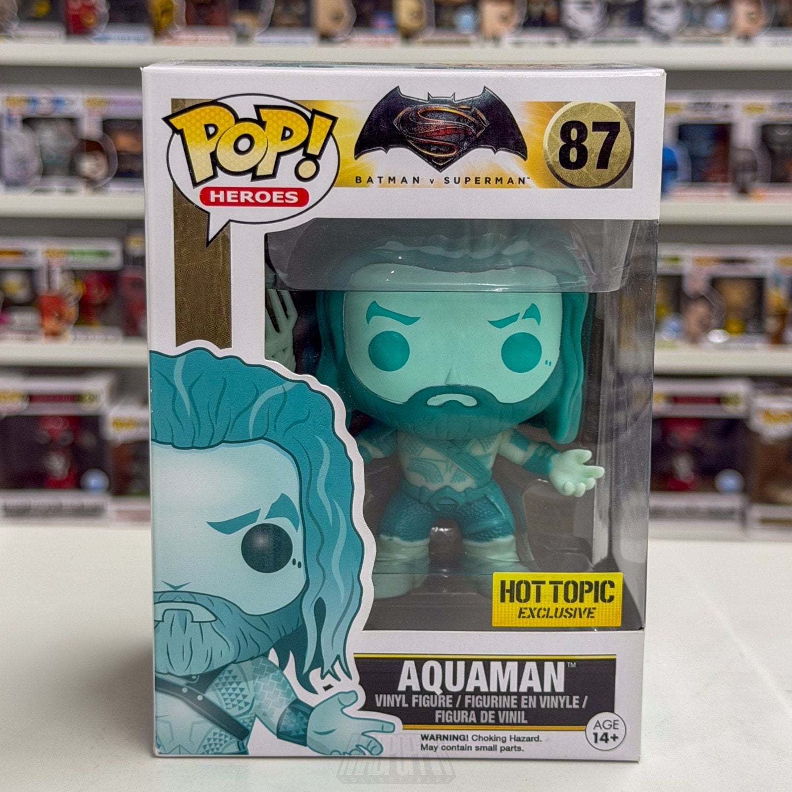 Funko Pop DC Heroes Batman v Superman Aquaman Ocean Hot Topic 87 Vinyl Figure