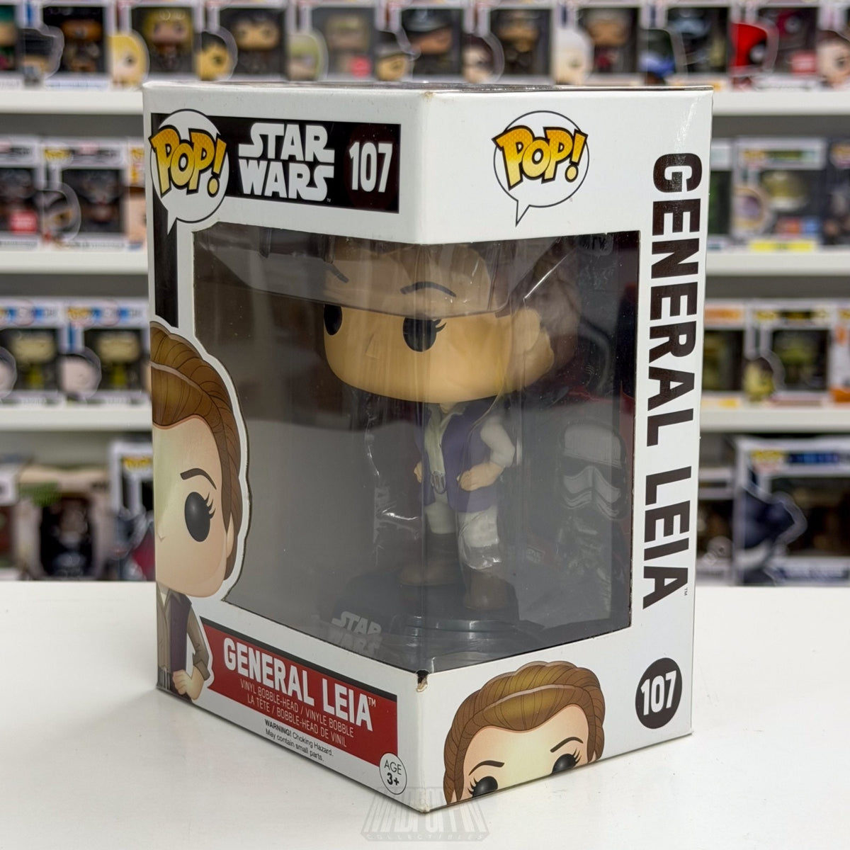 Funko Pop Star Wars Force Awakens General Leia 107 Jedi Princess Vinyl Figure