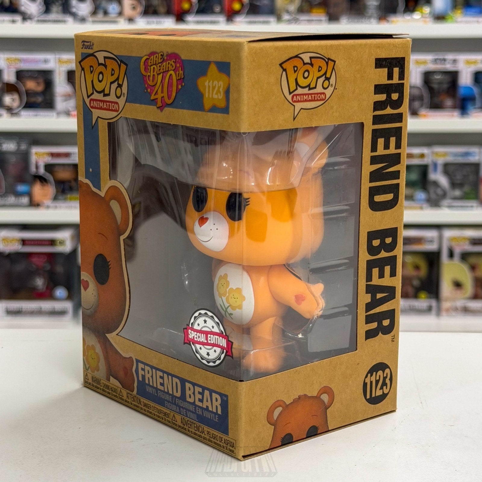 Funko Pop Animation Care Bears Friend Bear Earth Day 1123 Cartoon Vinyl Figure