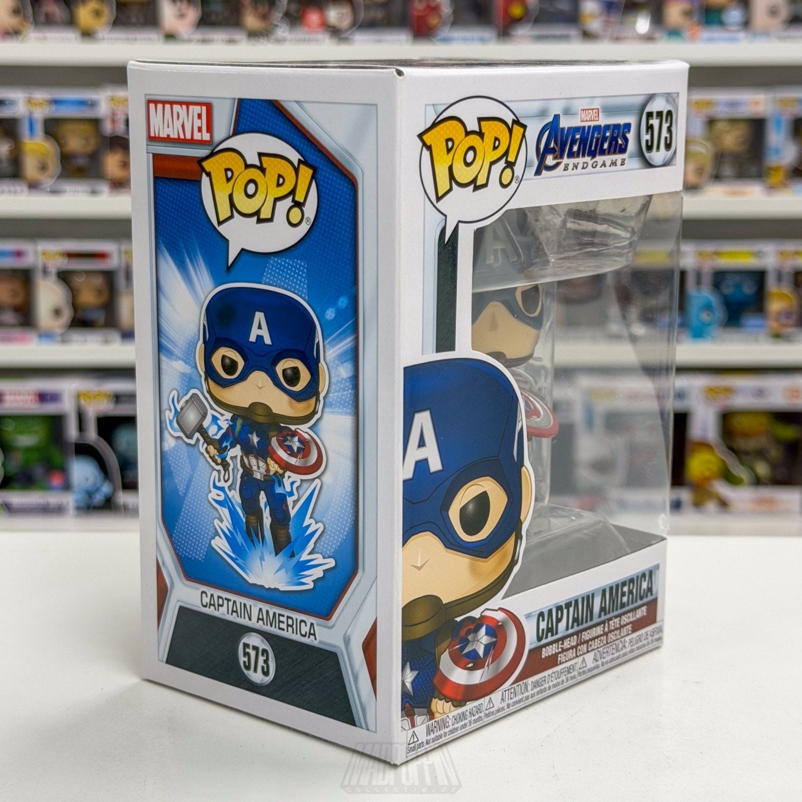 Funko Pop Marvel Avengers Endgame Captain America Mjolnir Broken Shield 573 Toy