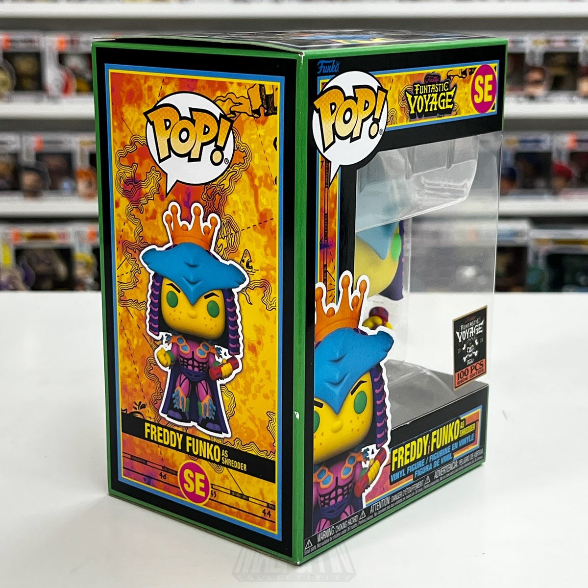 Funko Pop Fundays Funtastic Voyage Freddy Shredder Blacklight TMNT Figure 100PC
