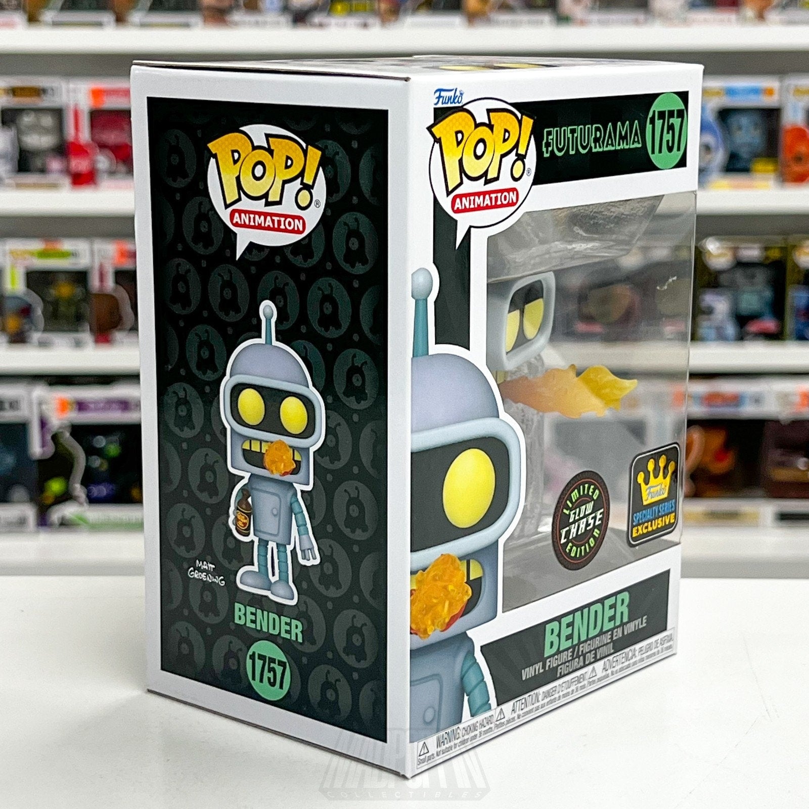Funko Pop Animation Futurama Bender Specialty Series Chase Glow 1757 Figure Toy