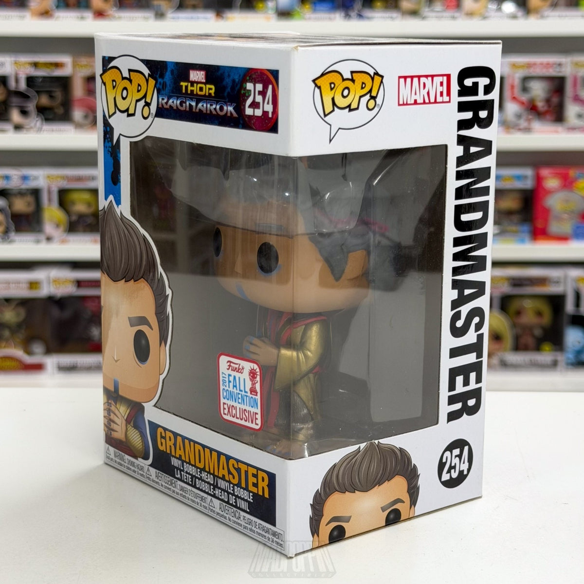 Funko Pop Marvel Thor Ragnarok Grandmaster NYCC 254 Sakaar Dictator Vinyl Figure