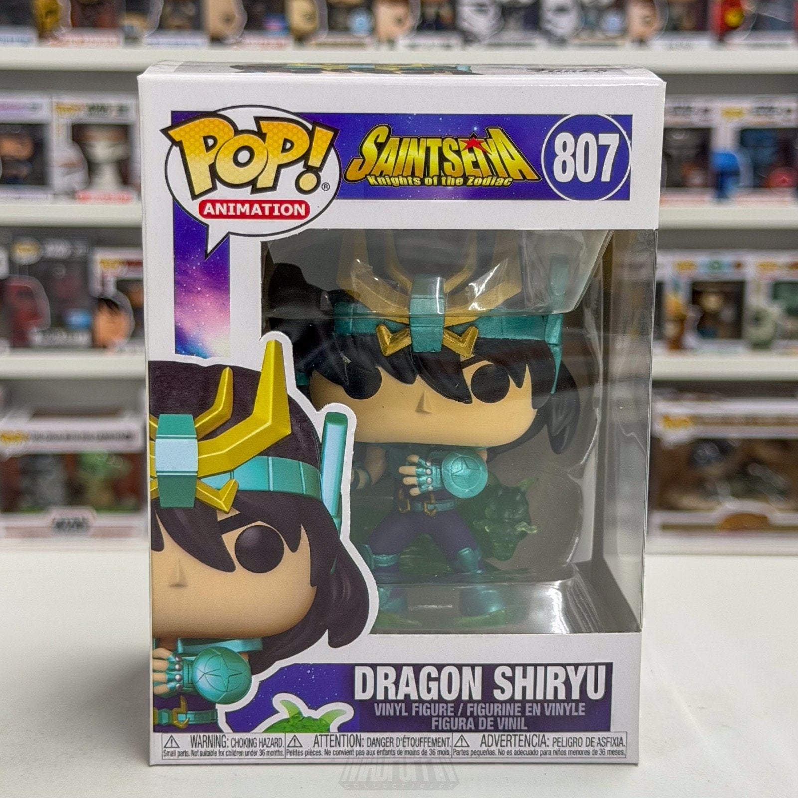 Funko Pop Anime Saint Seiya Dragon Shiryu 807 Japanese Manga Toy Vinyl Figure