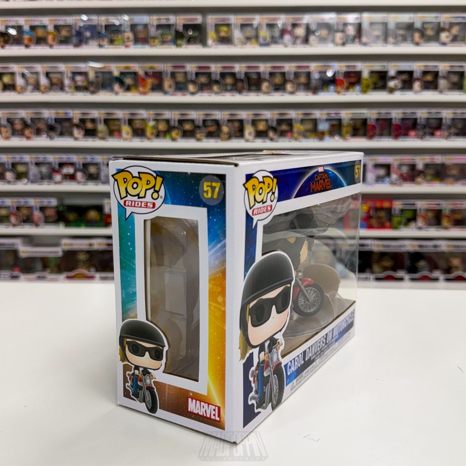Funko Pop Rides Marvel Captain Carol Danvers on Motorcycle 57 Toy Vinyl Figure