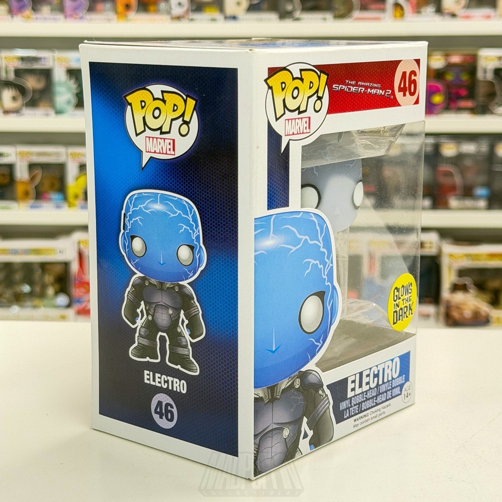 Funko Pop Marvel Amazing Spider-Man 2 Electro Glow 46 Oscorp Toy Vinyl Figure