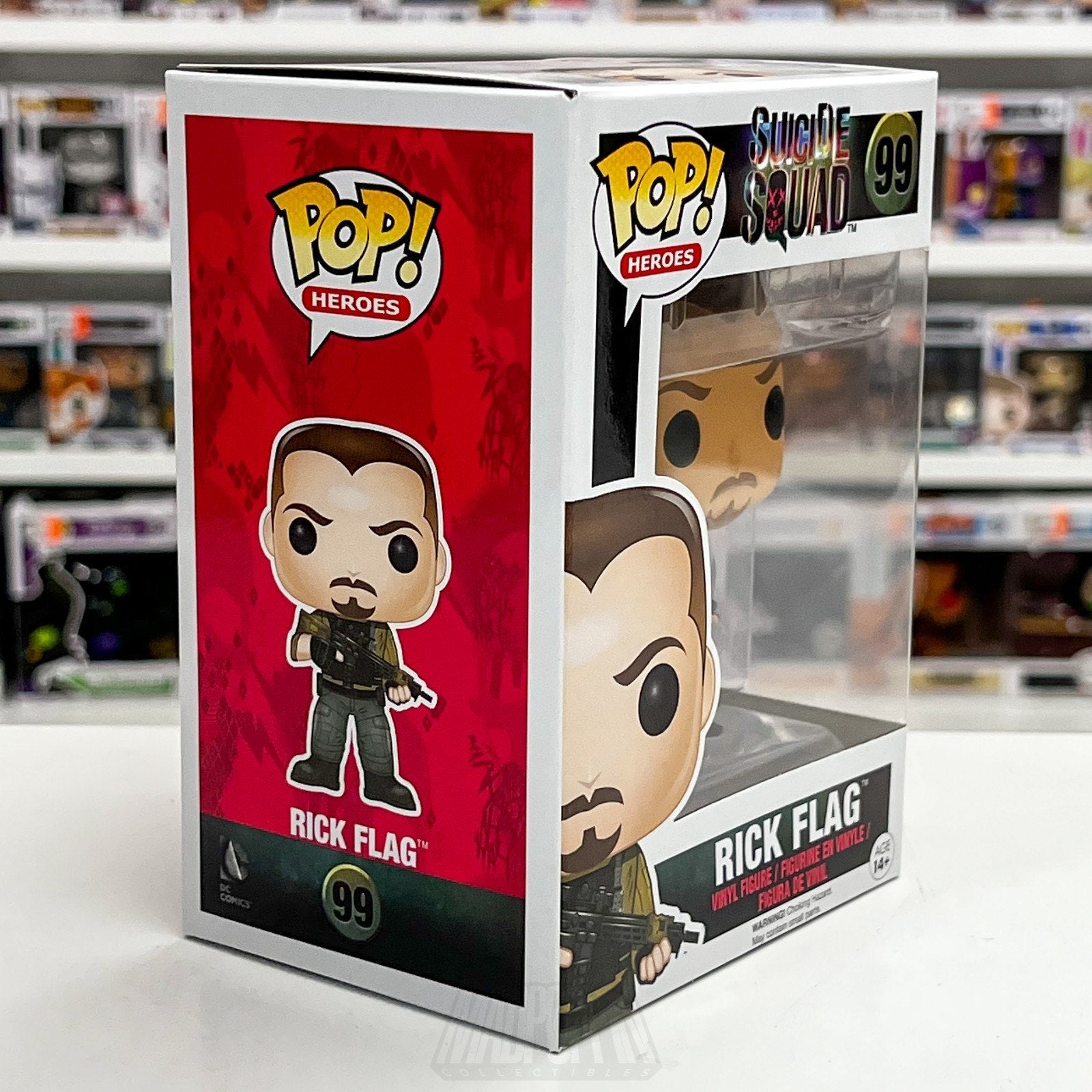 Funko Pop Heroes Suicide Squad Rick Flag 99 DC Comics Movie Vinyl Figure Brave