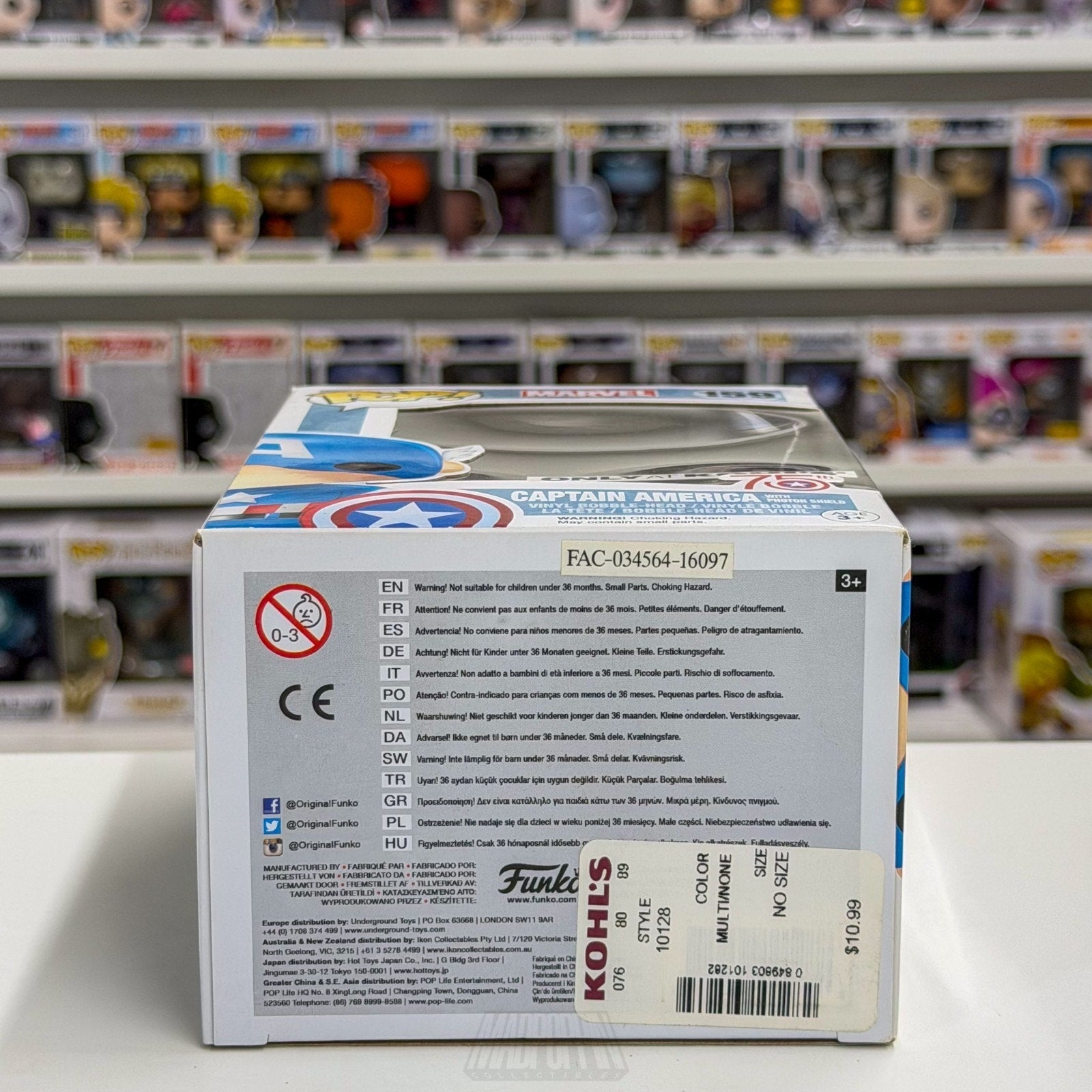 Funko Pop Marvel Captain America with Photon Sheild Kohl's 159 Toy Vinyl Figure