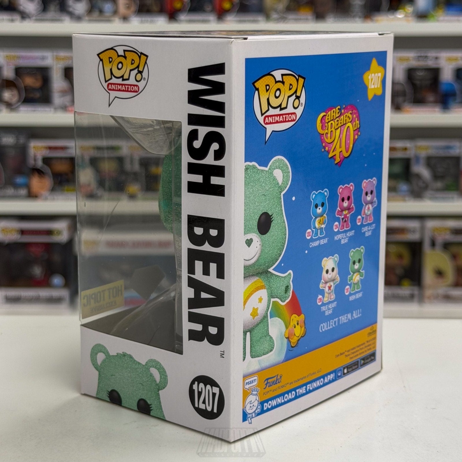 Funko Pop Animation Care Bears Wish Bear Diamond Hot Topic 1207 Toy Vinyl Figure