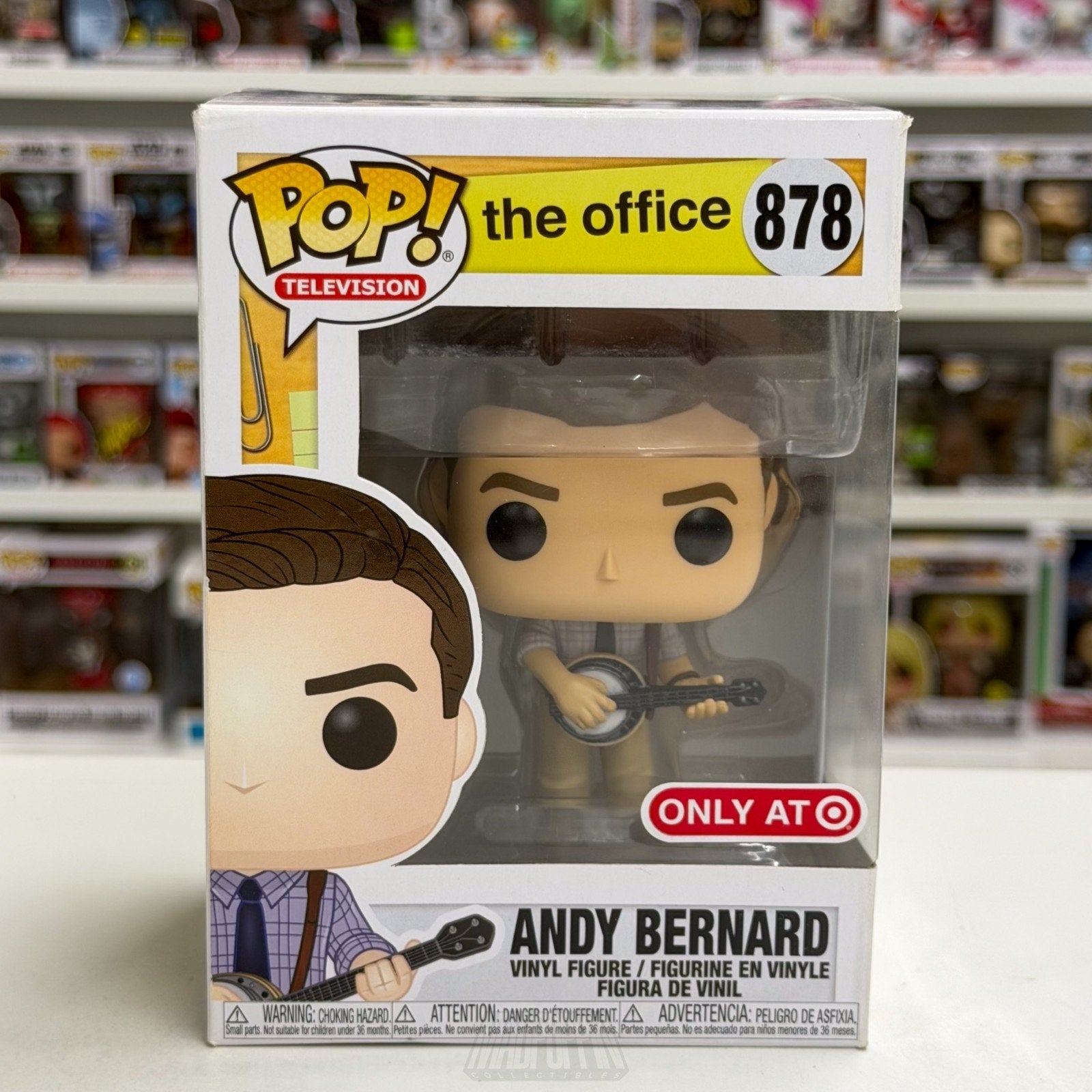 Funko Pop TV The Office Andy Bernard w/Banjo Target 878 Sitcom Toy Vinyl Figure