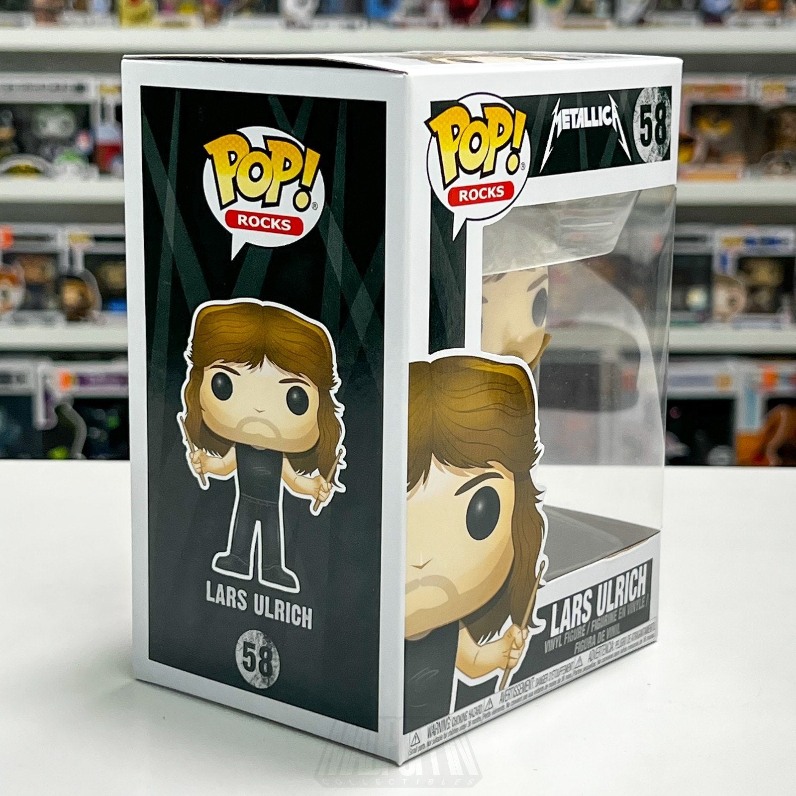 Funko Pop Rocks Metallica Lars Ulrich 58 Heavy Metal Band Music Toy Vinyl Figure