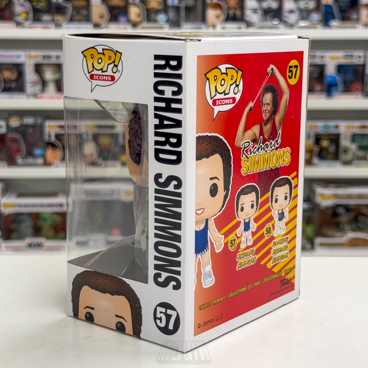 Funko Pop Icons Richard Simmons Blue 57 Fitness Aerobics Instructor Vinyl Figure