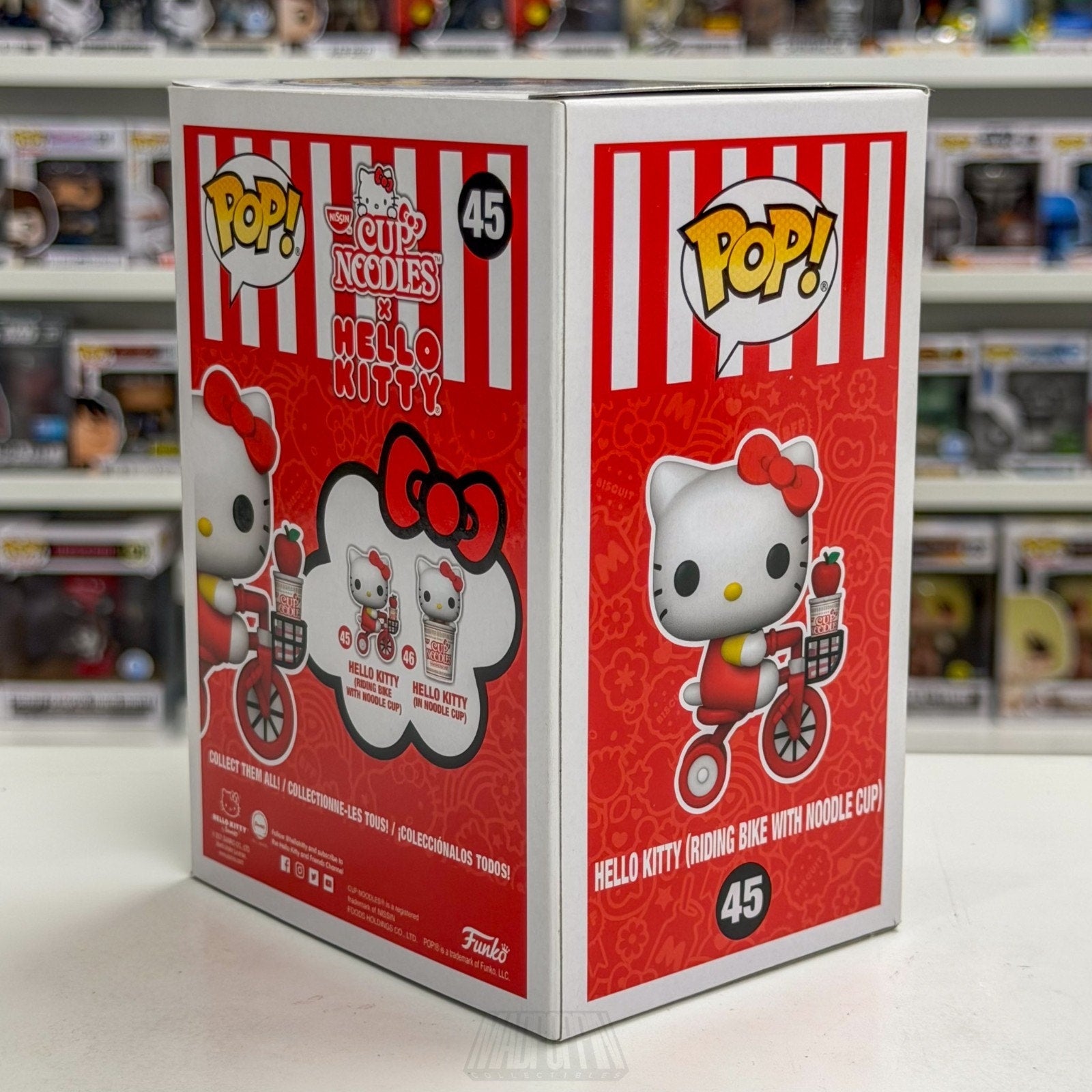 Funko Pop Sanrio Hello Kitty Riding Bike w/Noodles 45 Kawaii Cute Vinyl Figure