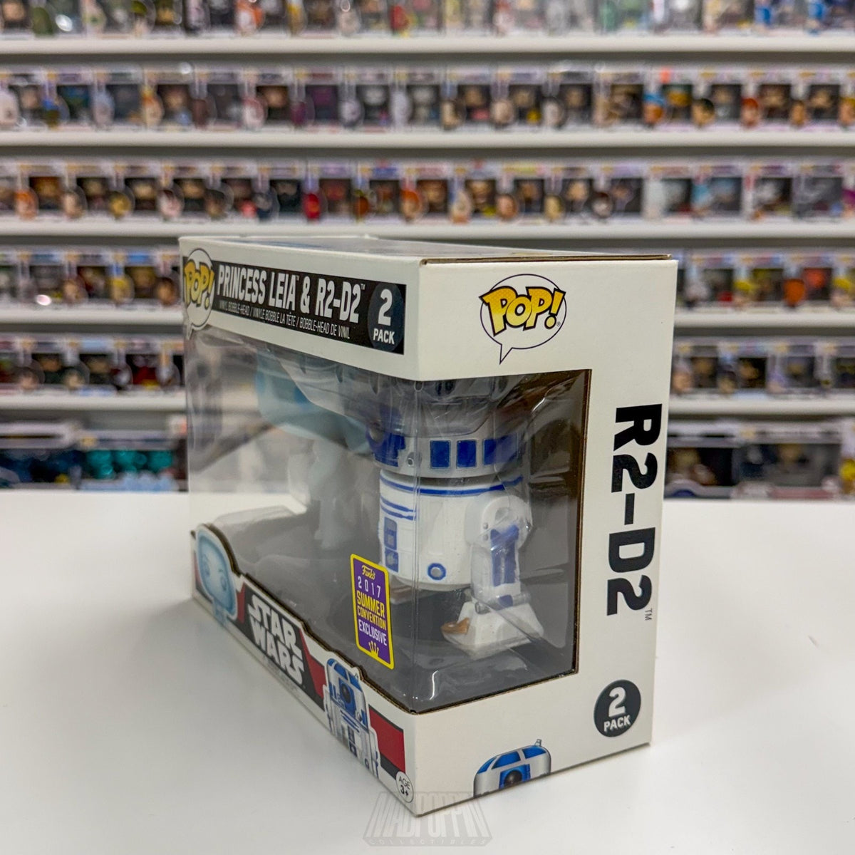 Funko Pop Star Wars Princess Leia Holographic Glow & R2-D2 SDCC 2 Pack Figure