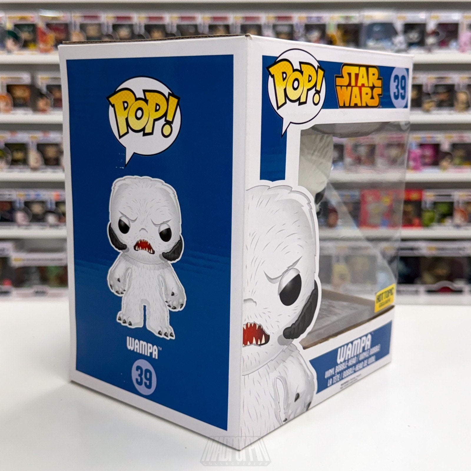 Funko Pop Star Wars Wampa Flocked Hot Topic 39 Ice Snow Monster Vinyl 6" Figure