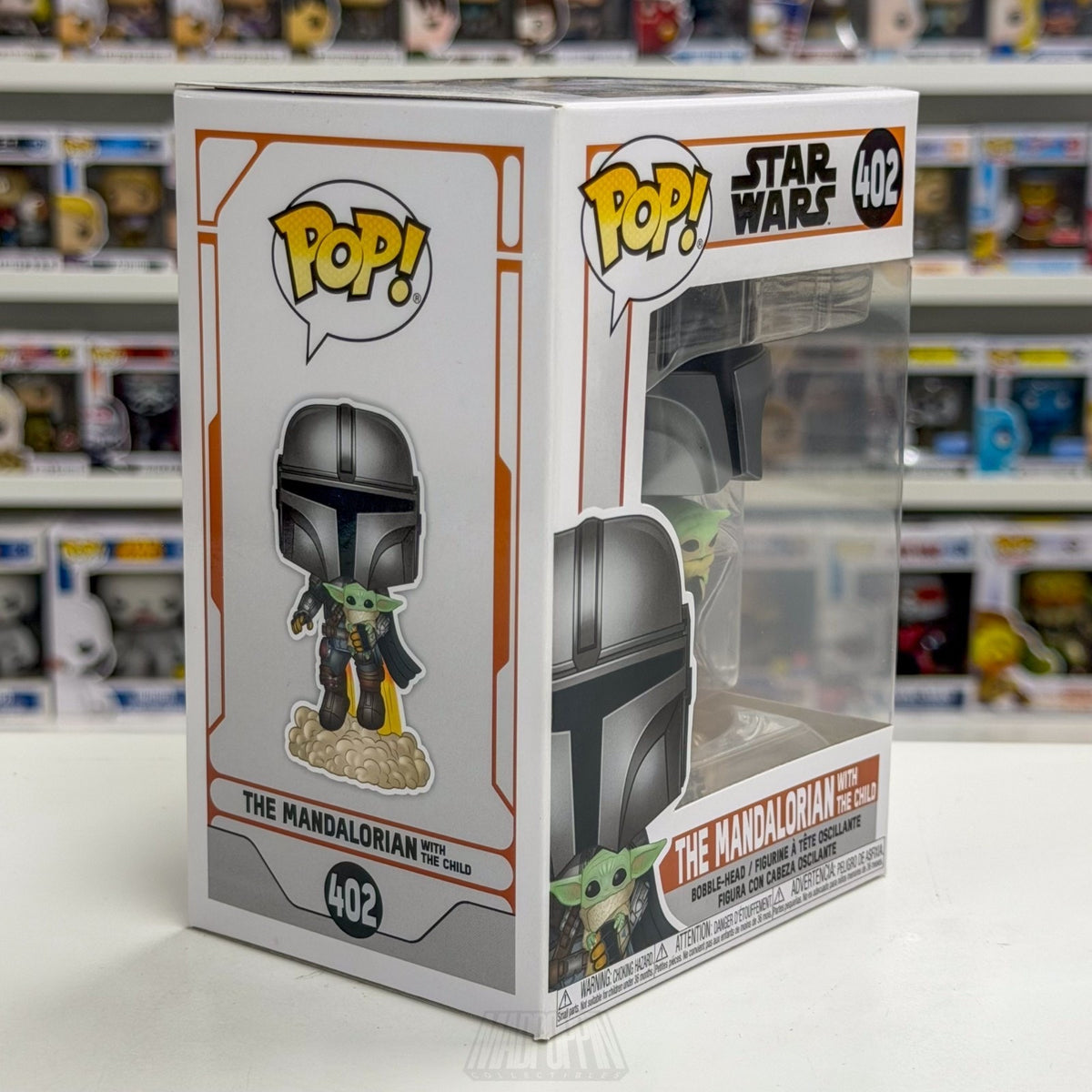 Funko Pop Star Wars The Mandalorian w/The Child 402 Grogu Baby Yoda Vinyl Figure