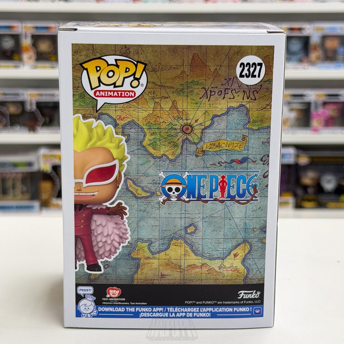 Funko Pop Anime One Piece Doflamingo Flocked SDCC 2327 Japan Manga Vinyl Figure