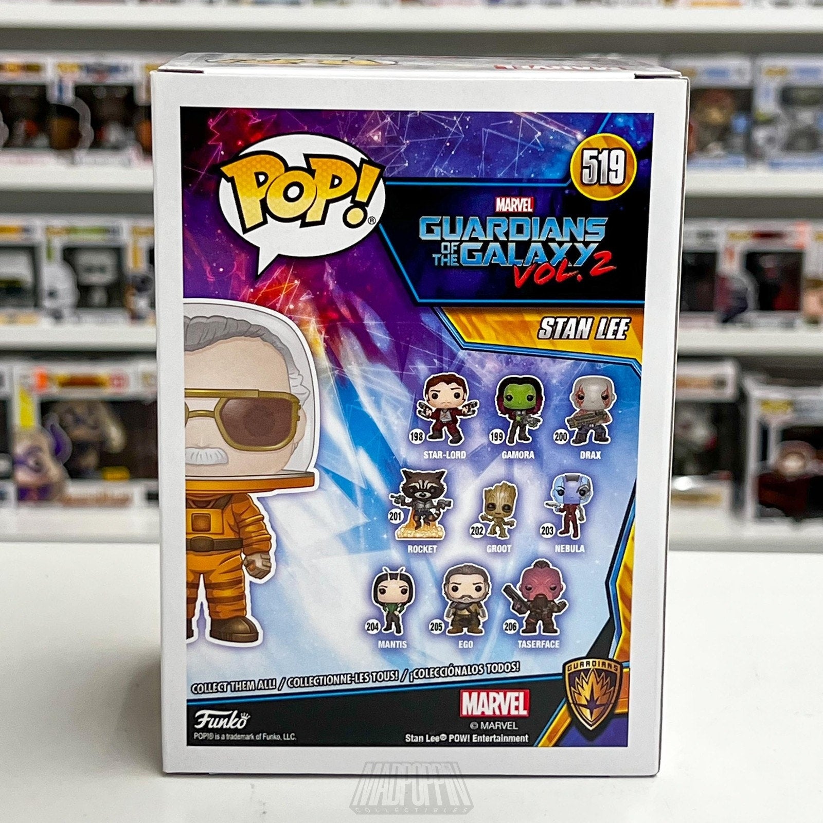 Funko Pop Marvel Guardians of the Galaxy Vol 2 Stan Lee NYCC 519 Vinyl Figure