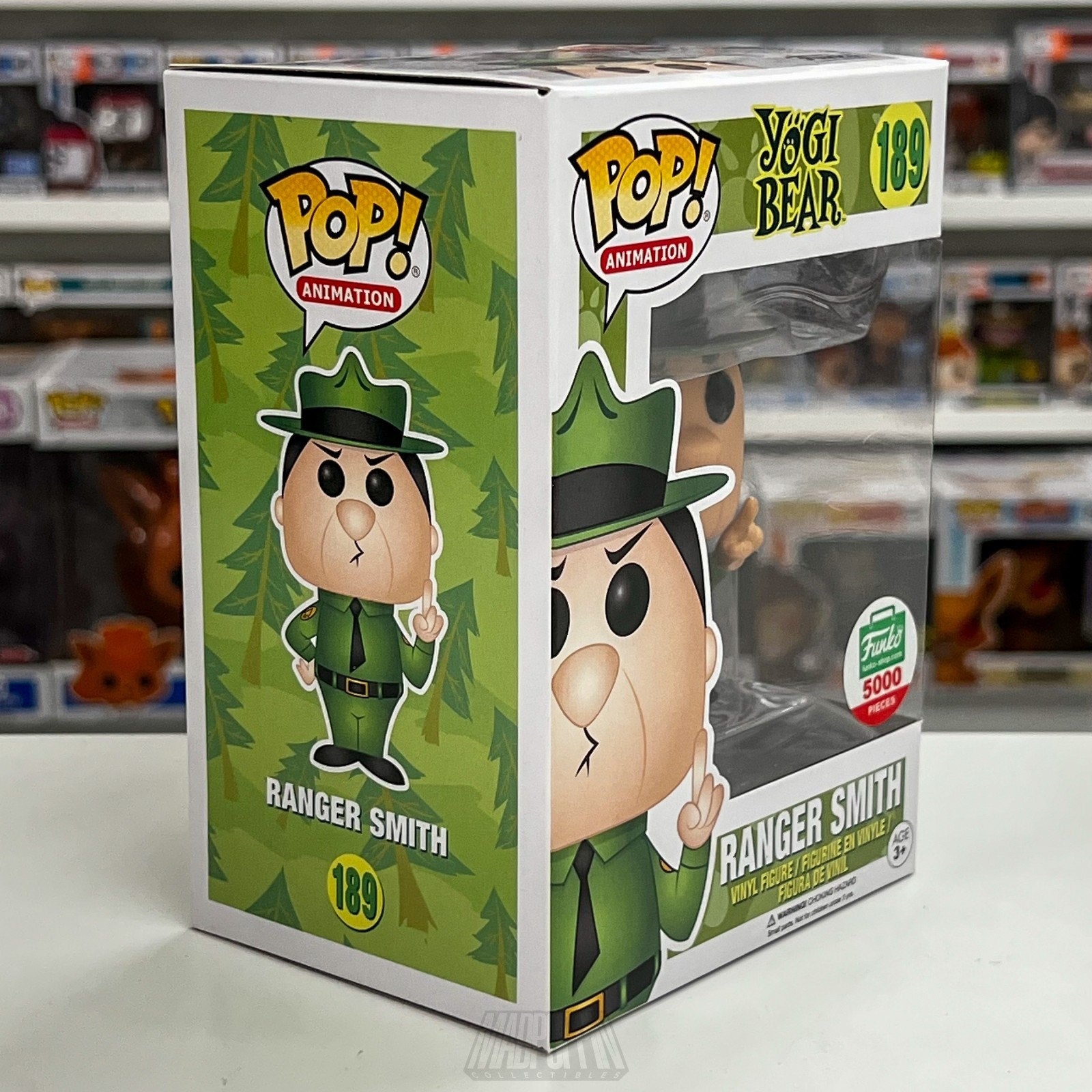 Funko Pop Animation Yogi Bear Ranger Smith 5000 PCS Exclusive 189 Vinyl Figure