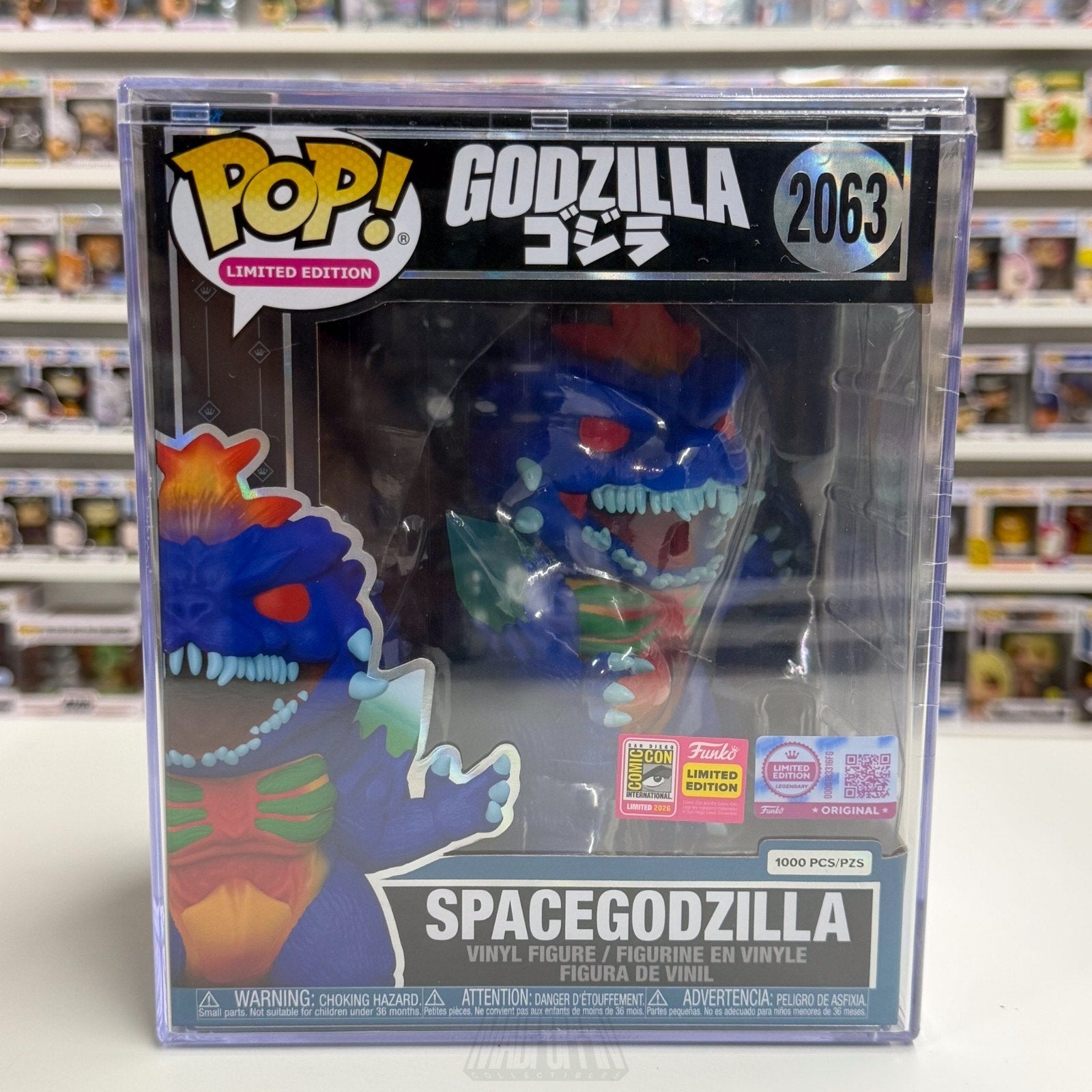 Funko Pop Godzilla SpaceGodzilla 2063 LE 1000 SDCC 2026 LEGENDARY 6" CON STICKER