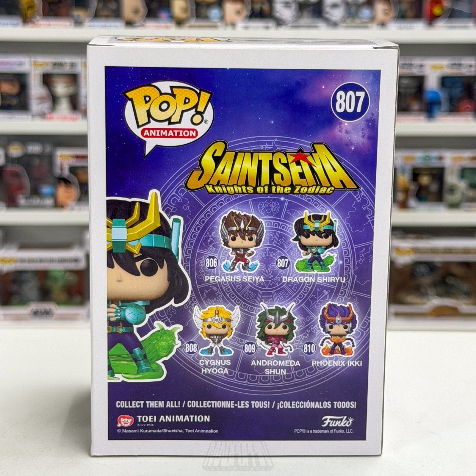 Funko Pop Anime Saint Seiya Dragon Shiryu 807 Japanese Manga Toy Vinyl Figure