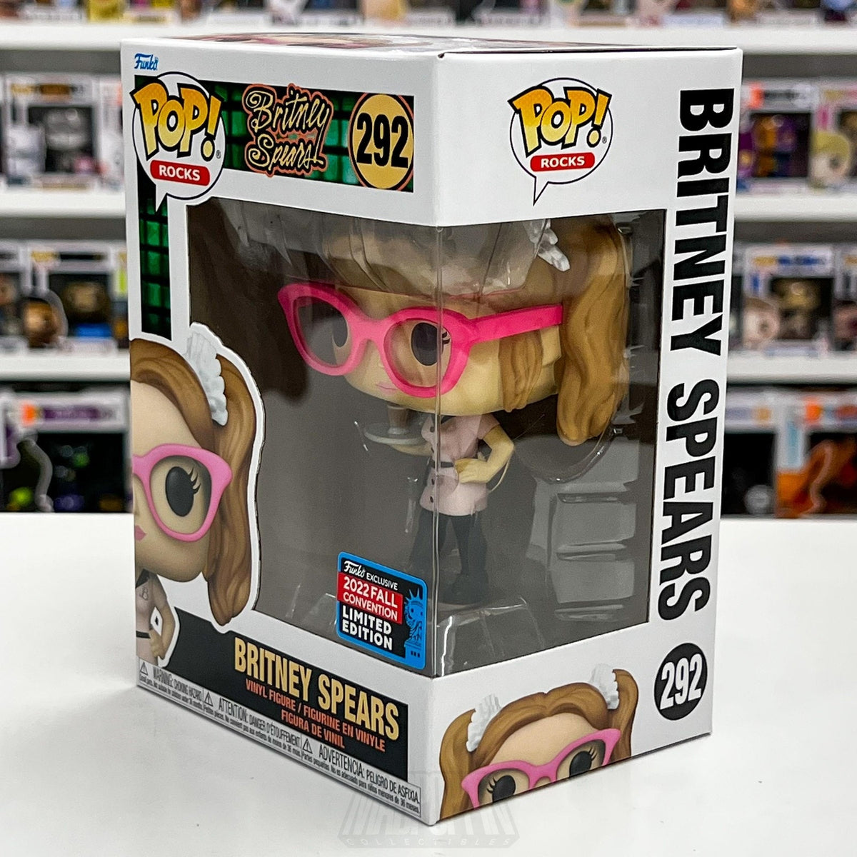 Funko Pop Rocks Britney Spears 292 Fall 2022 Convention Limited Edition Vinyl