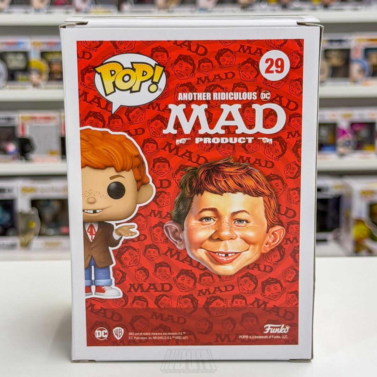 Funko Pop Mad Magazine Alfred E. Neuman 29 Cartoon Mascot Humor Toy Vinyl Figure