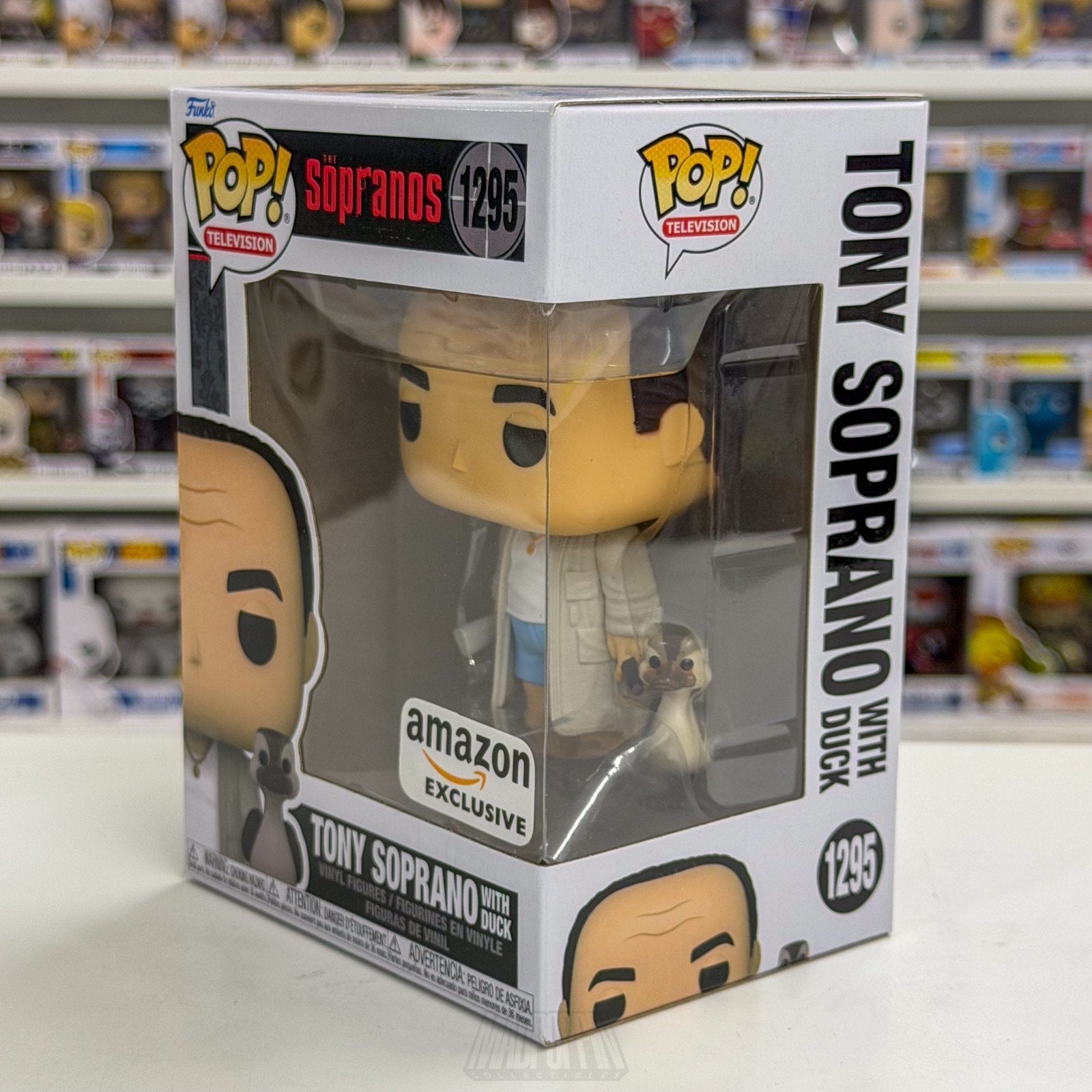 Funko Pop TV HBO Tony Soprano w/Duck Amazon 1295 Italian Mafia Toy Vinyl Figure