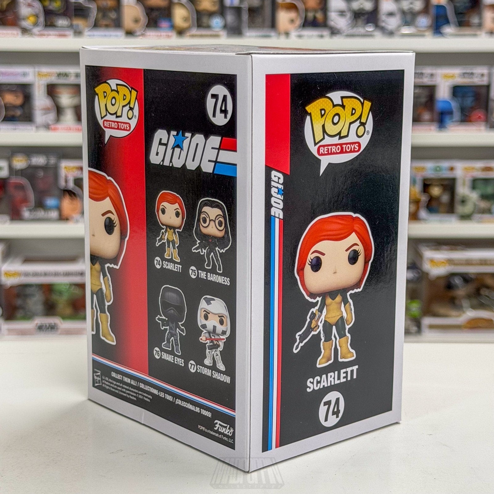 Funko Pop Retro Toys GI Joe Real American Hero Scarlett 74 Cartoon 80s Figure