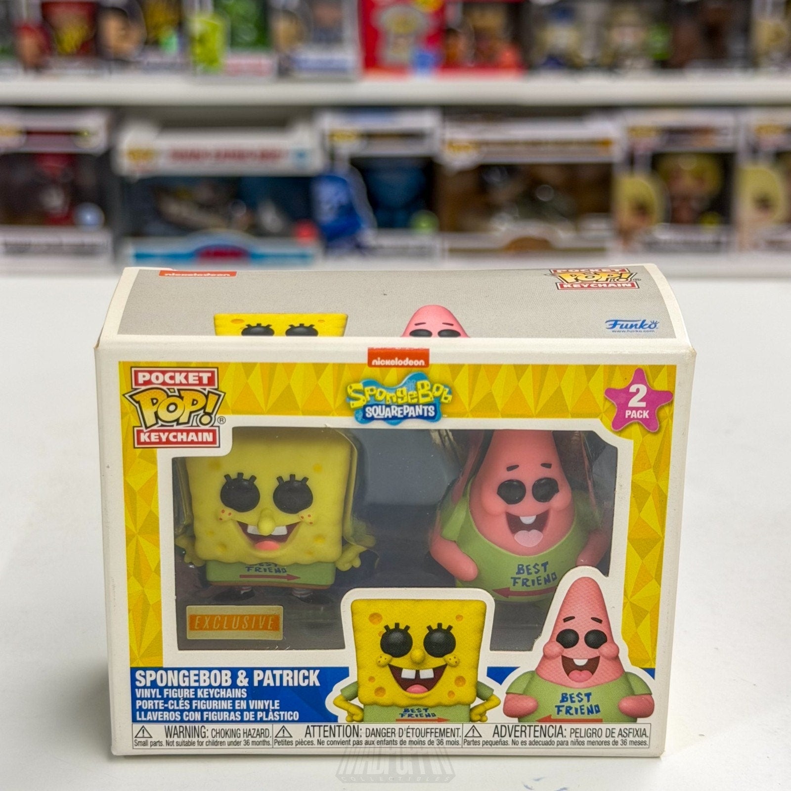 Funko Pocket Pop Keychain Spongebob Patrick BoxLunch 2 Pack Nickelodeon Cartoon