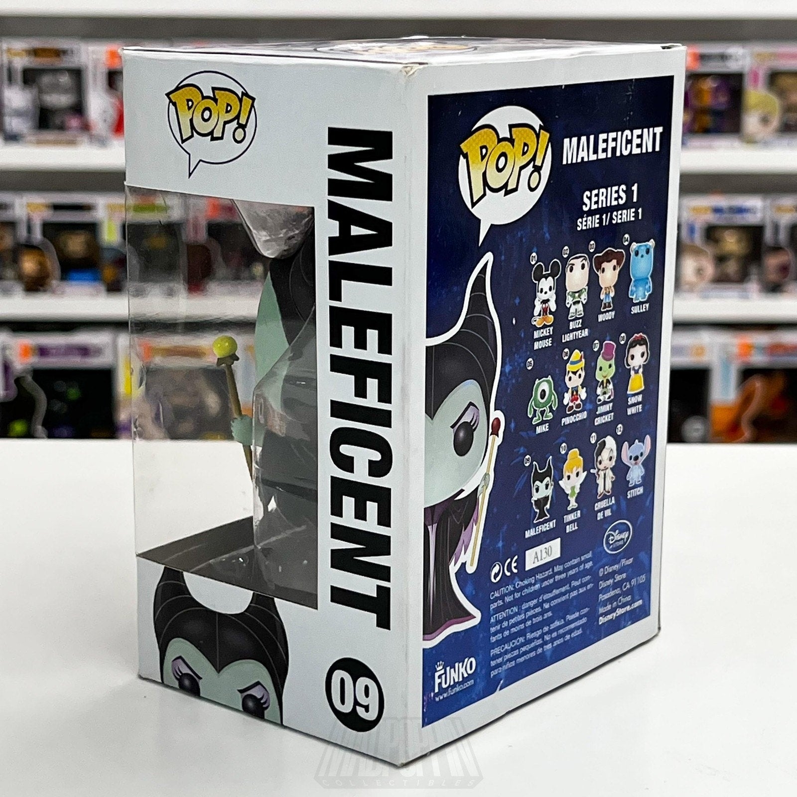 Funko Pop Disney Store Logo Maleficent 09 Villains Series 1 Vinyl Figure Boxed