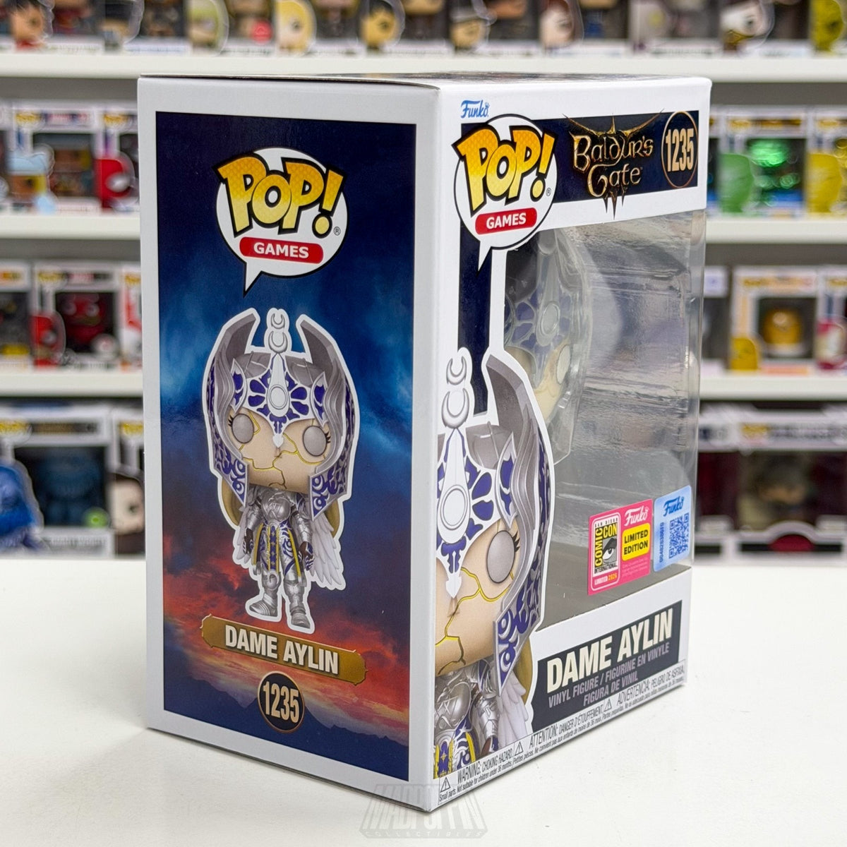 Funko Pop Games Baldur’s Gate Dame Aylin 1235 SDCC 2026 Toy OFFICIAL CON STICKER