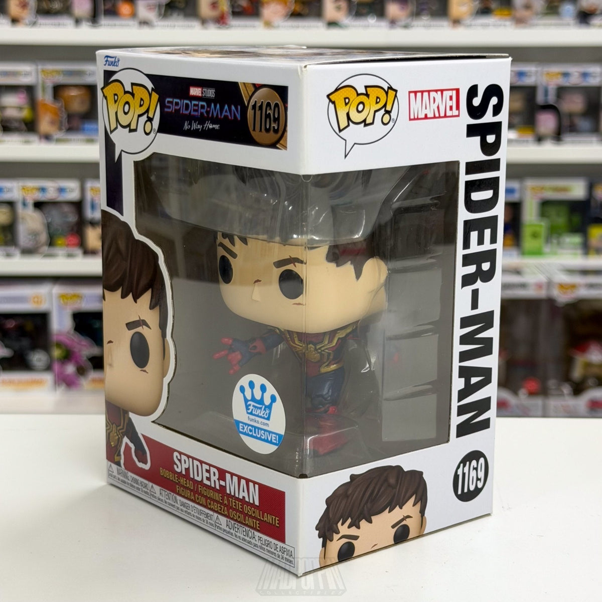 Funko Pop Marvel No Way Home Spider-Man Unmasked w/Scars 1196 Toy Vinyl Figure