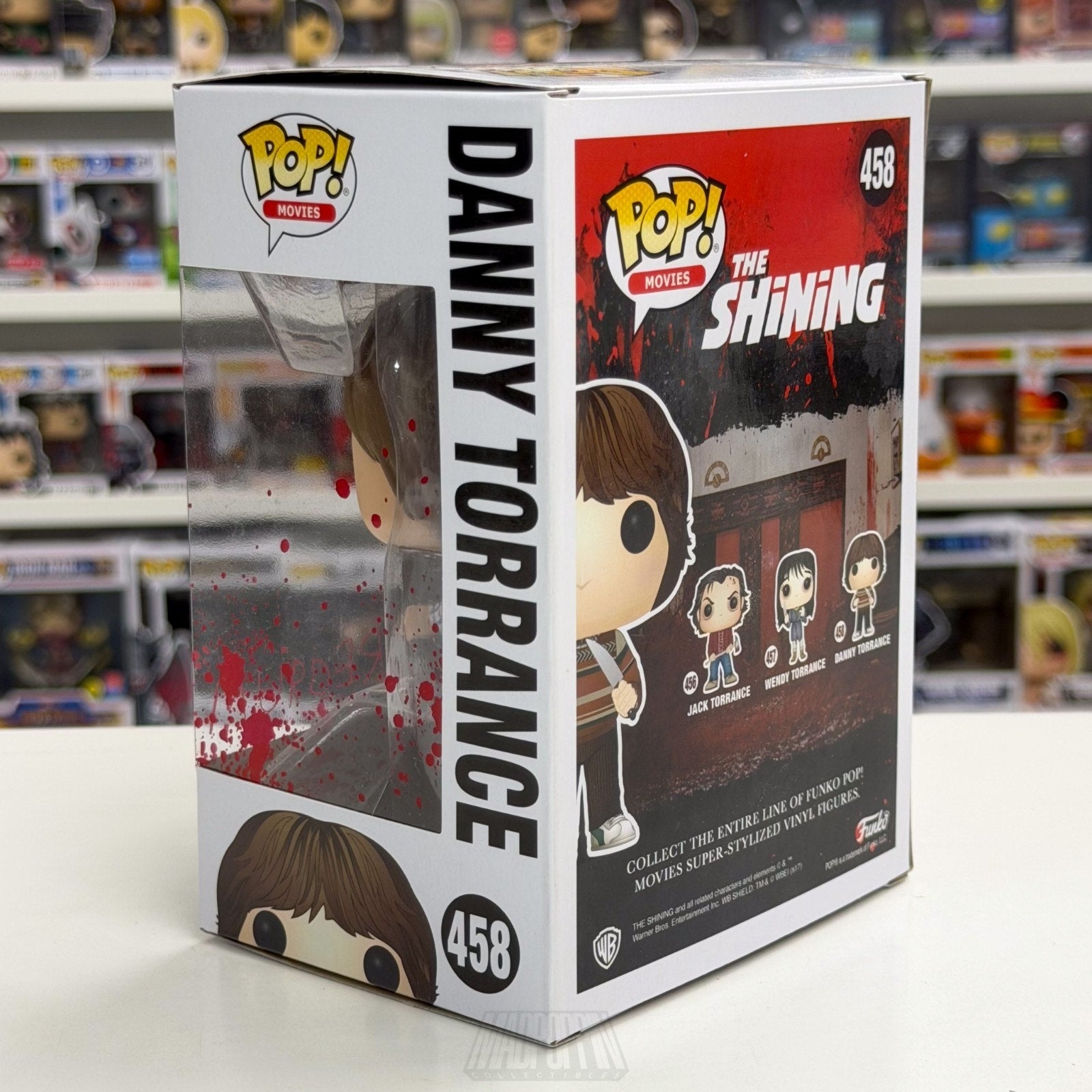 Funko Pop Movies The Shining Danny Torrance REDRUM 458 Overlook Toy Hotel Figure