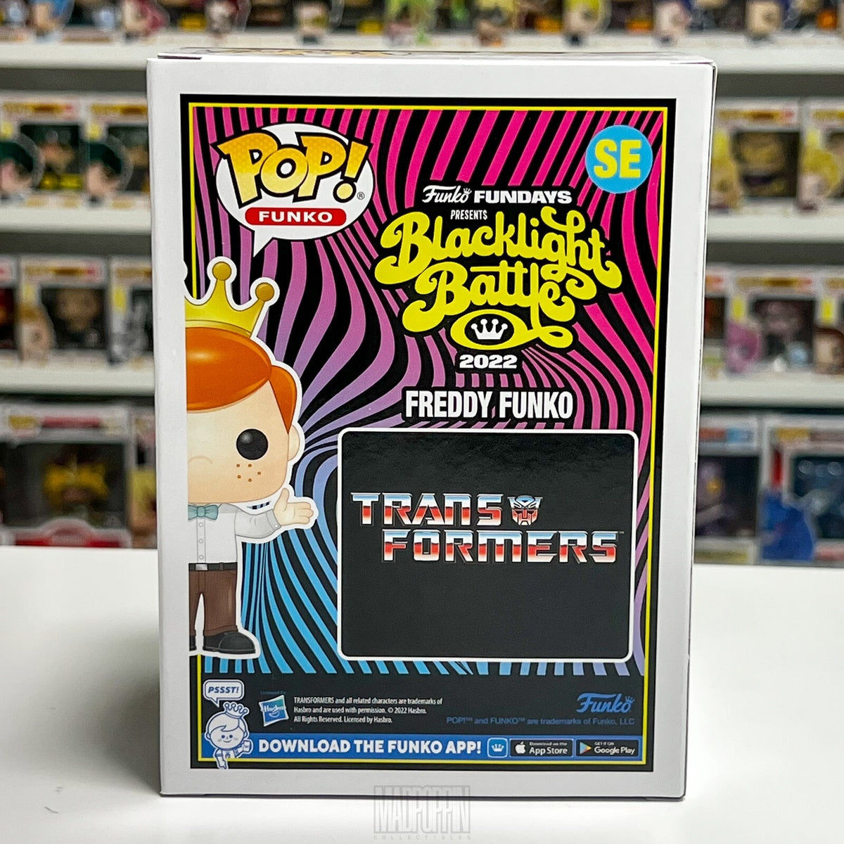 Funko Pop Fundays Blacklight Battle Freddy Optimus Prime SE Transformers Figure