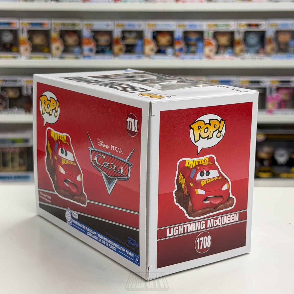 Funko Pop Disney Cars Lightning McQueen Toy Temple 1708 Racing Animation Figure