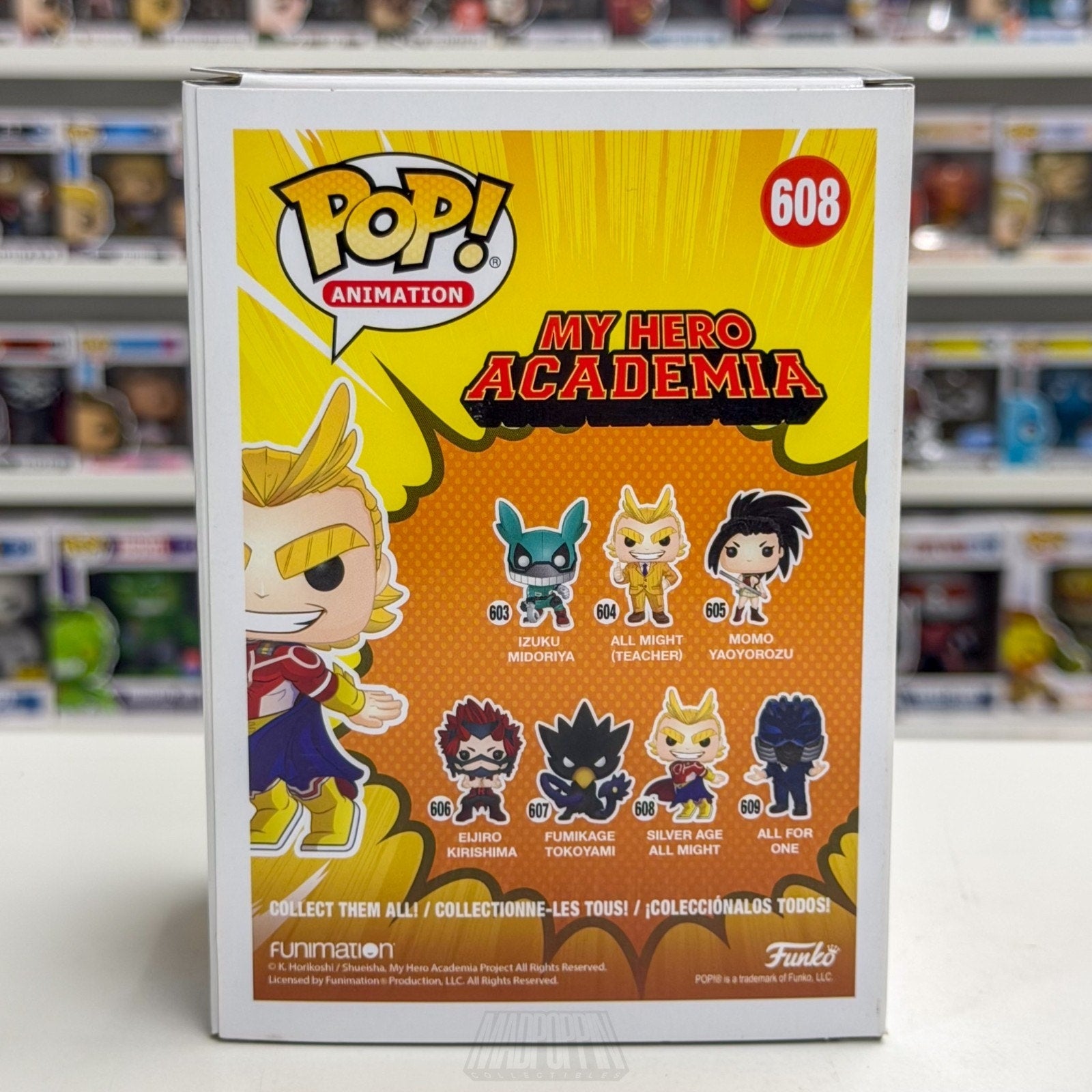Funko Pop Anime My Hero Academia Silver Age All Might Metallic Barnes Noble 608