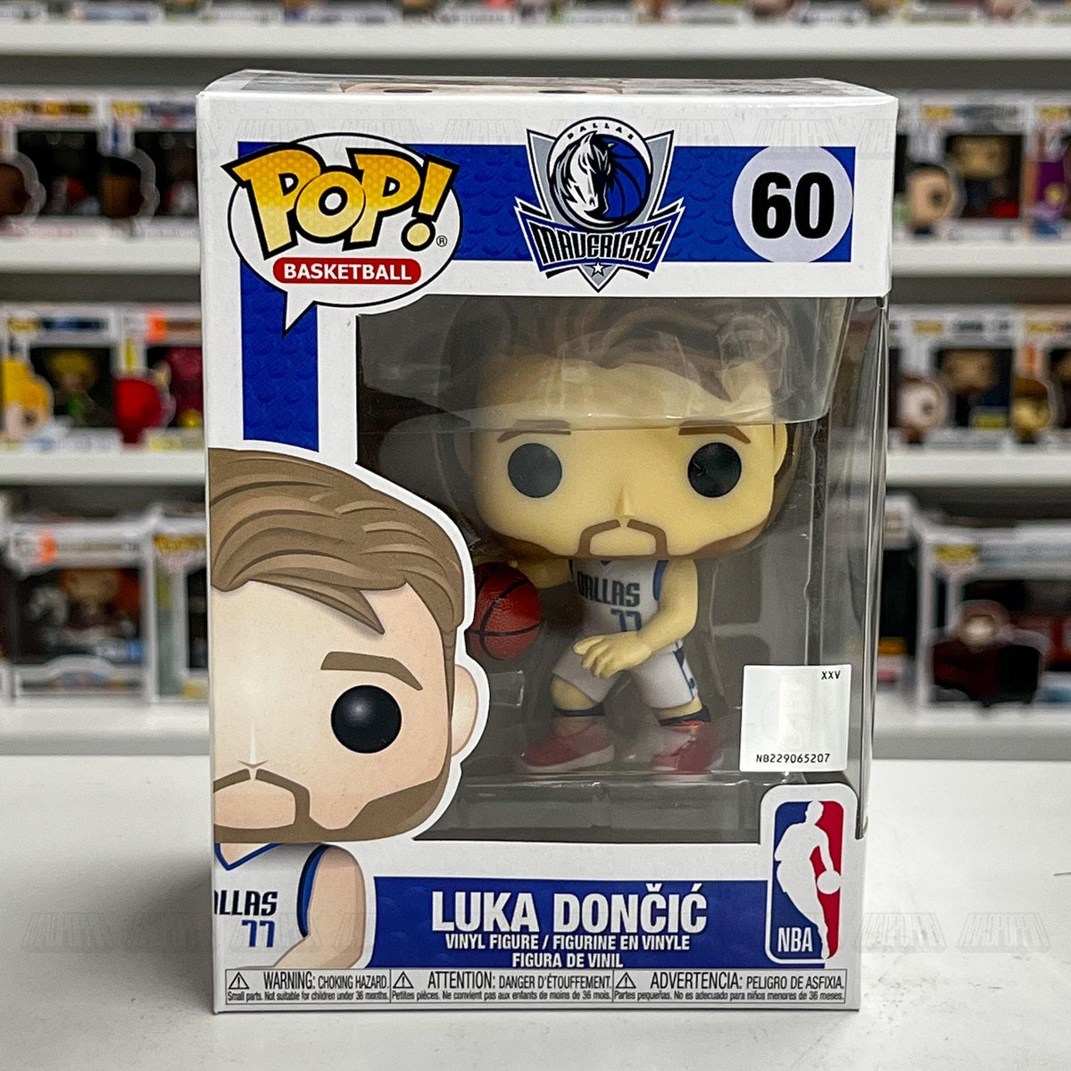 Funko Pop NBA Basketball Dallas Mavericks Luka Doncic White Jersey 60 Toy Figure