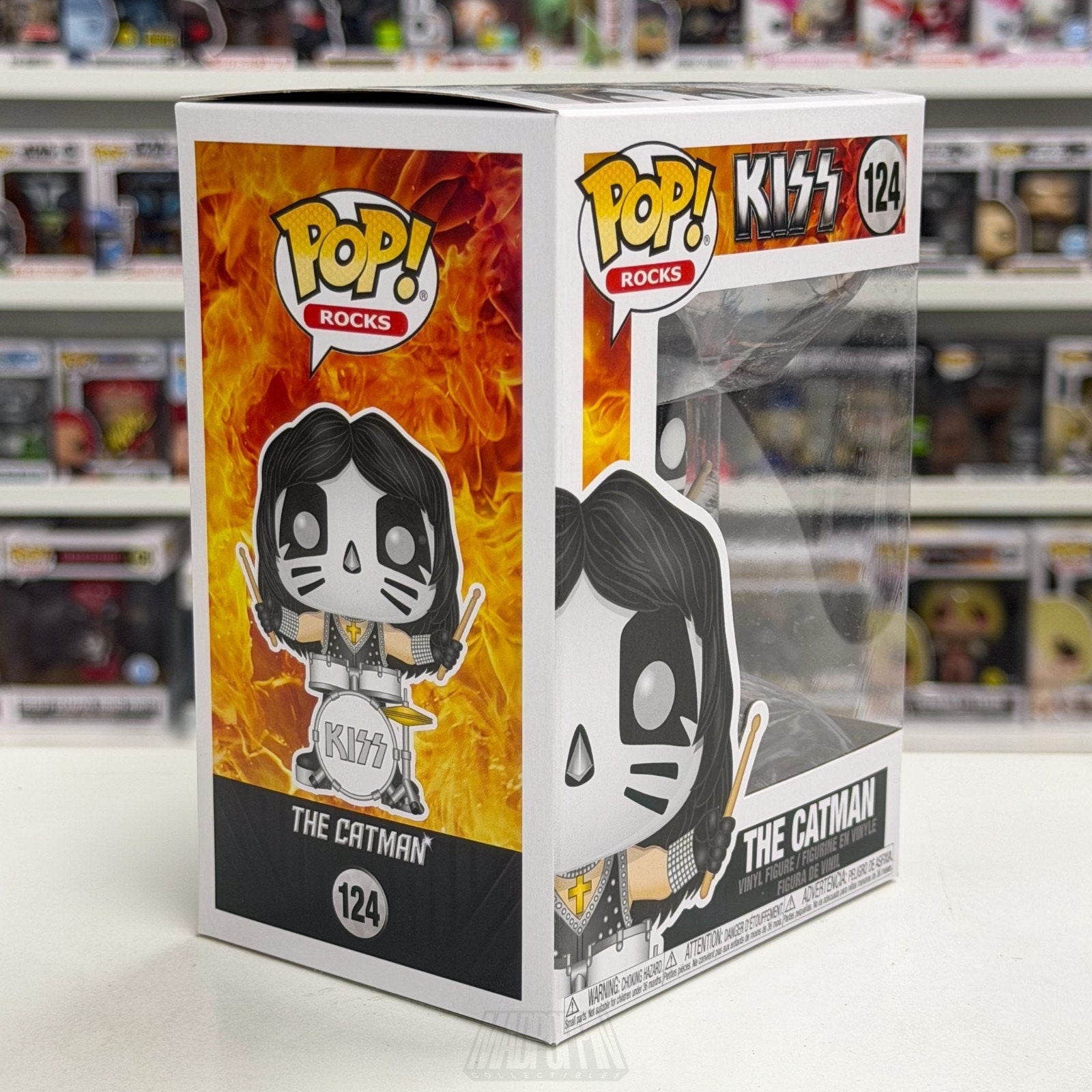 Funko Pop Rocks Kiss The Catman 124 Music Band Heavy Metal Drum Toy Vinyl Figure