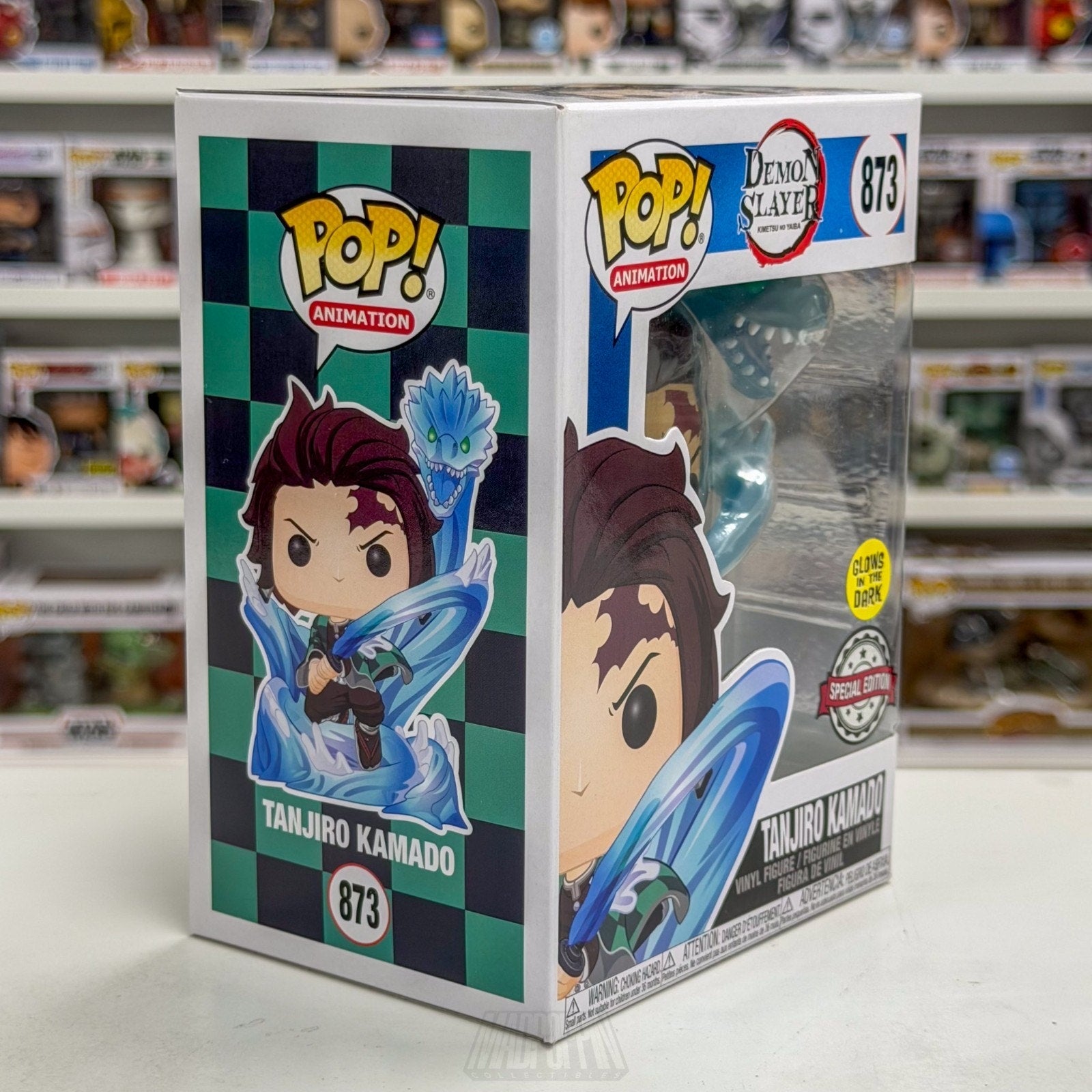 Funko Pop Anime Demon Slayer Tanjiro Kamado Dragon Glow 873 Manga Vinyl Figure