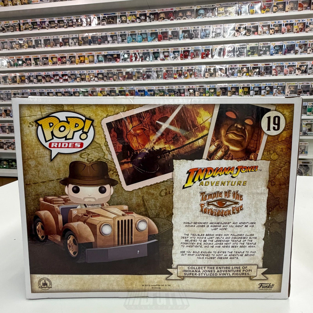 Funko Pop Disney Parks Ride Indiana Jones Adventure Indy's Ride 19 Vinyl Figure