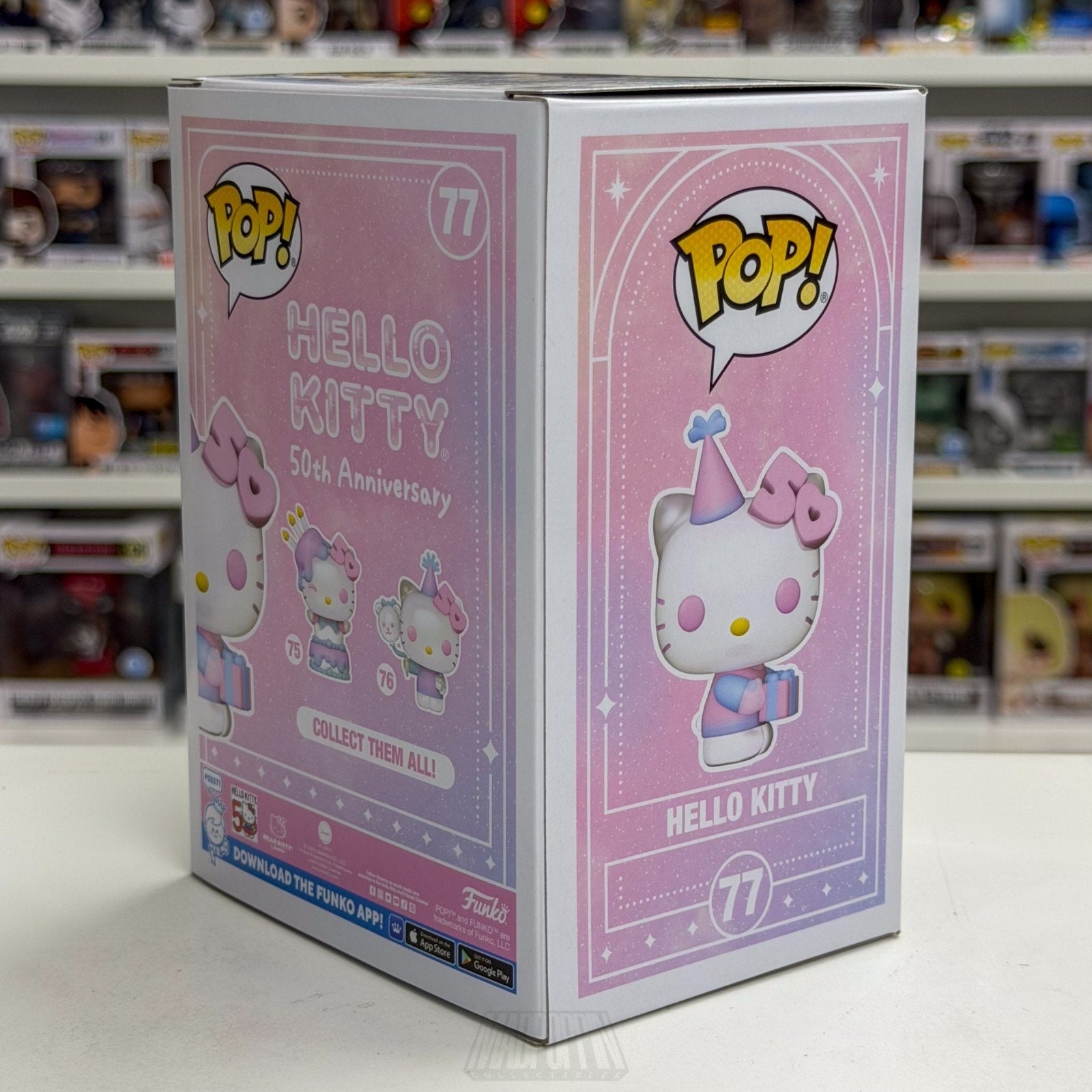 Funko Pop Sanrio Hello Kitty Glitter Exclusive 77 Kawaii White Cat Vinyl Figure
