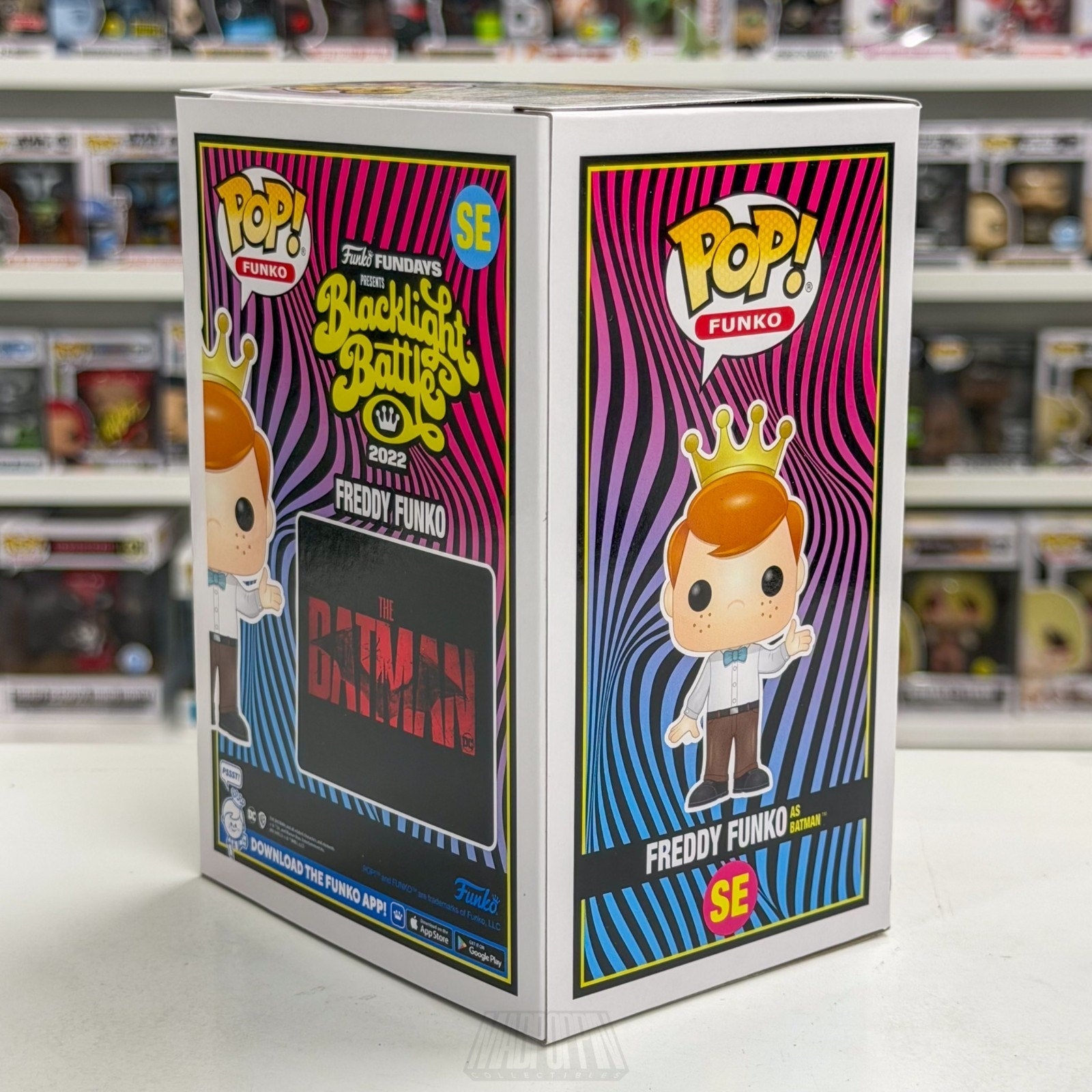 Funko Pop Fundays Blacklight Battle Freddy as Batman SE DC Heroes Vinyl Figure