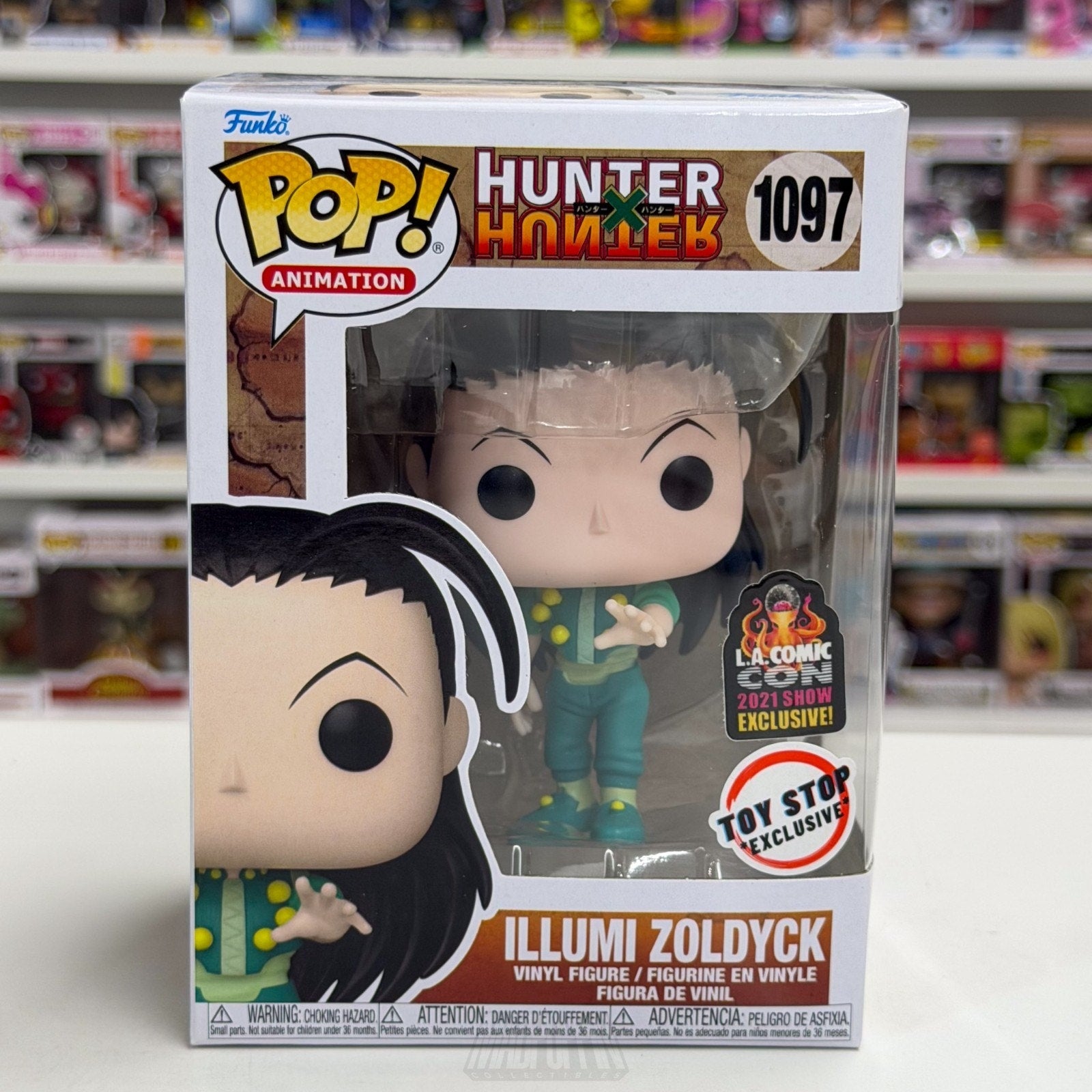 Funko Pop Anime Hunter x Hunter Illumi Zoldyck Toy Stop LACC 1097 Vinyl Figure