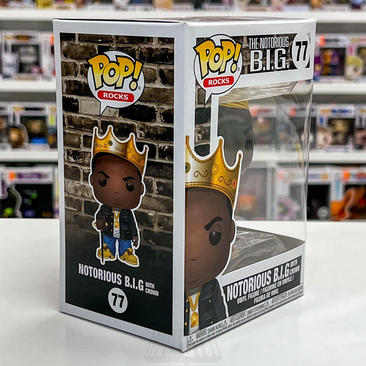 Funko Pop! Rocks The Notorious B.I.G. #77 With Crown Vinyl Figure Collectible