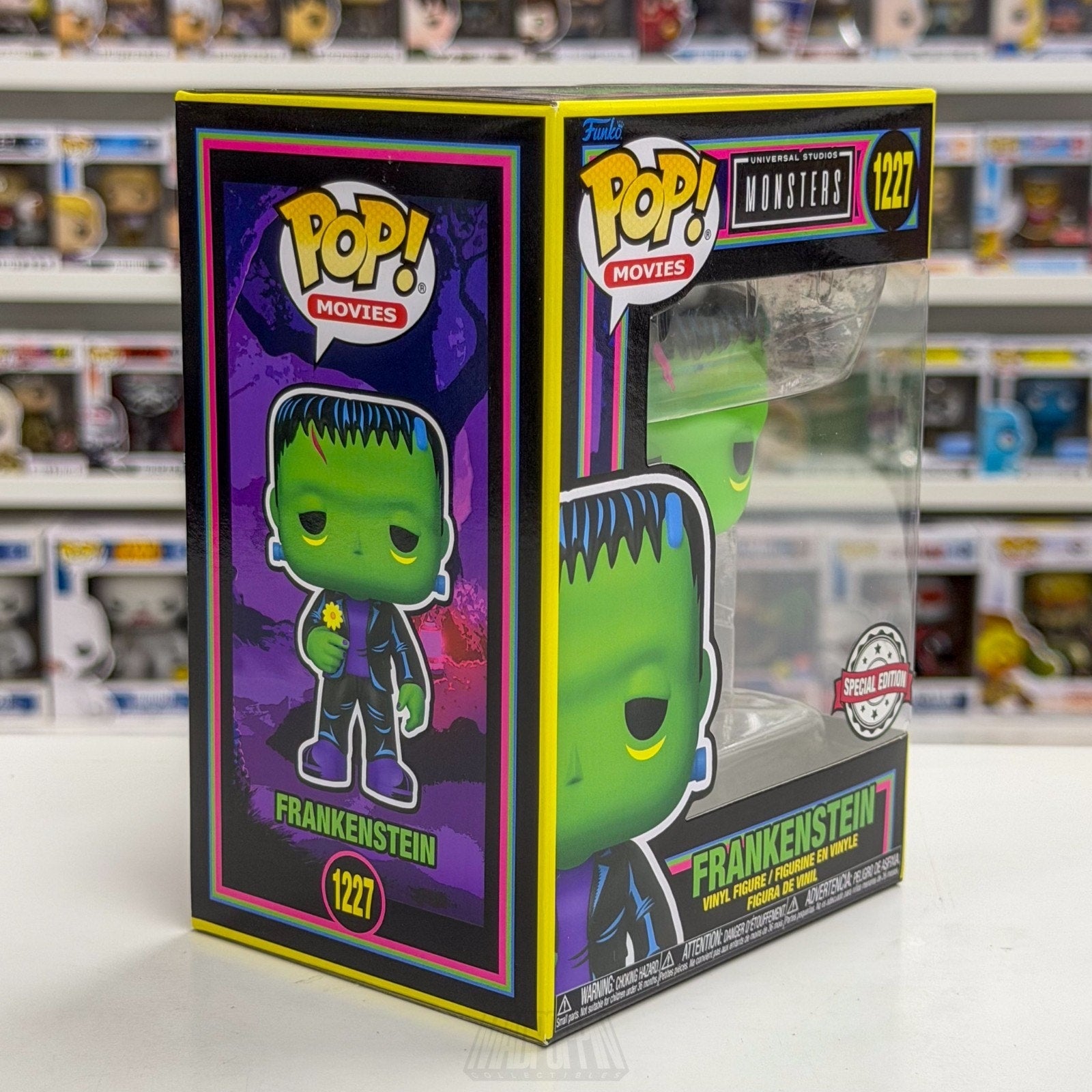 Funko Pop Movies Monsters Frankenstein Blacklight Special Edition 1227 Figure