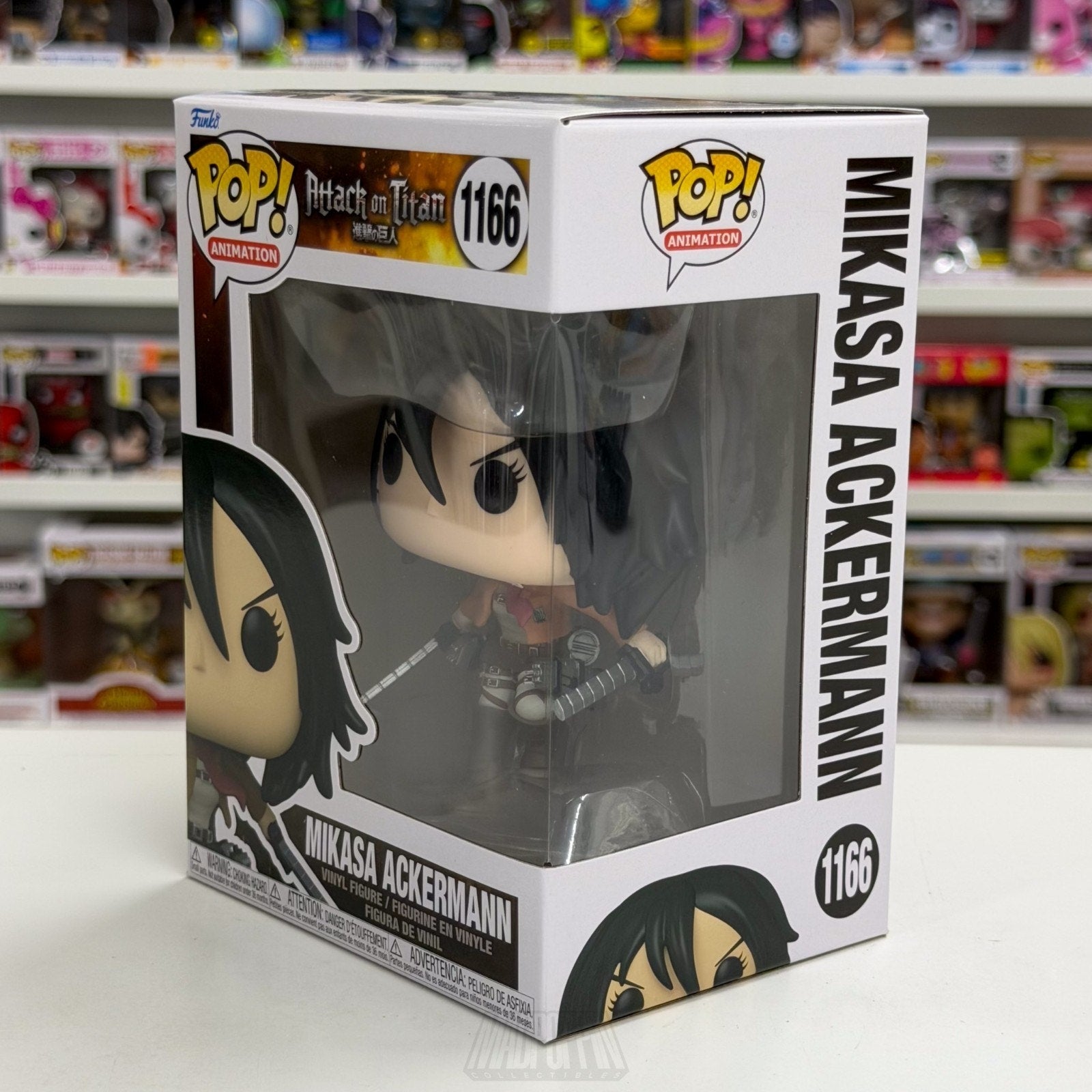 Funko Pop Anime Attack on Titan Mikasa Ackermann Action Pose 1166 Vinyl Figure