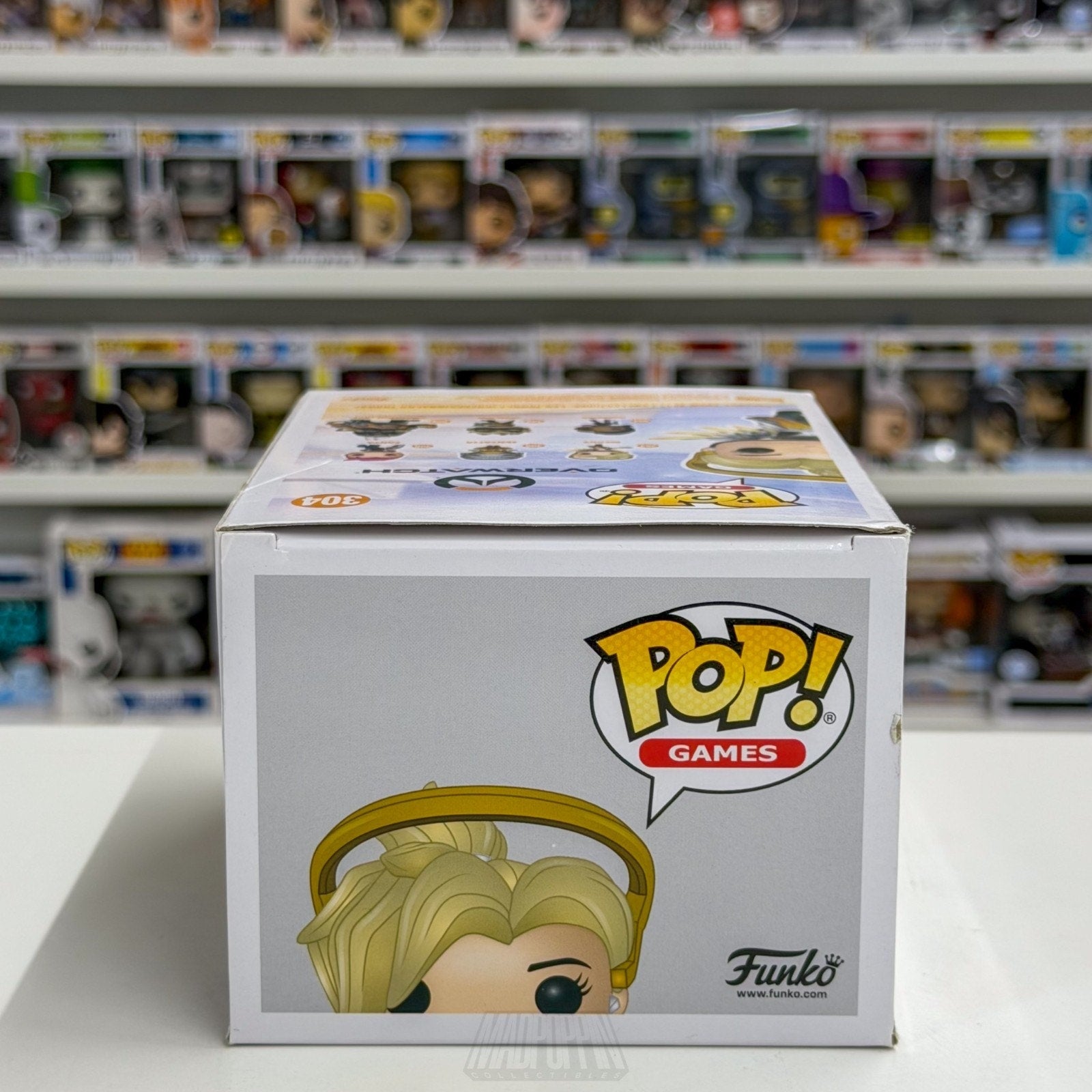 Funko Pop Games Overwatch Mercy Diamond Blizzard Exclusive 304 Toy Vinyl Figure